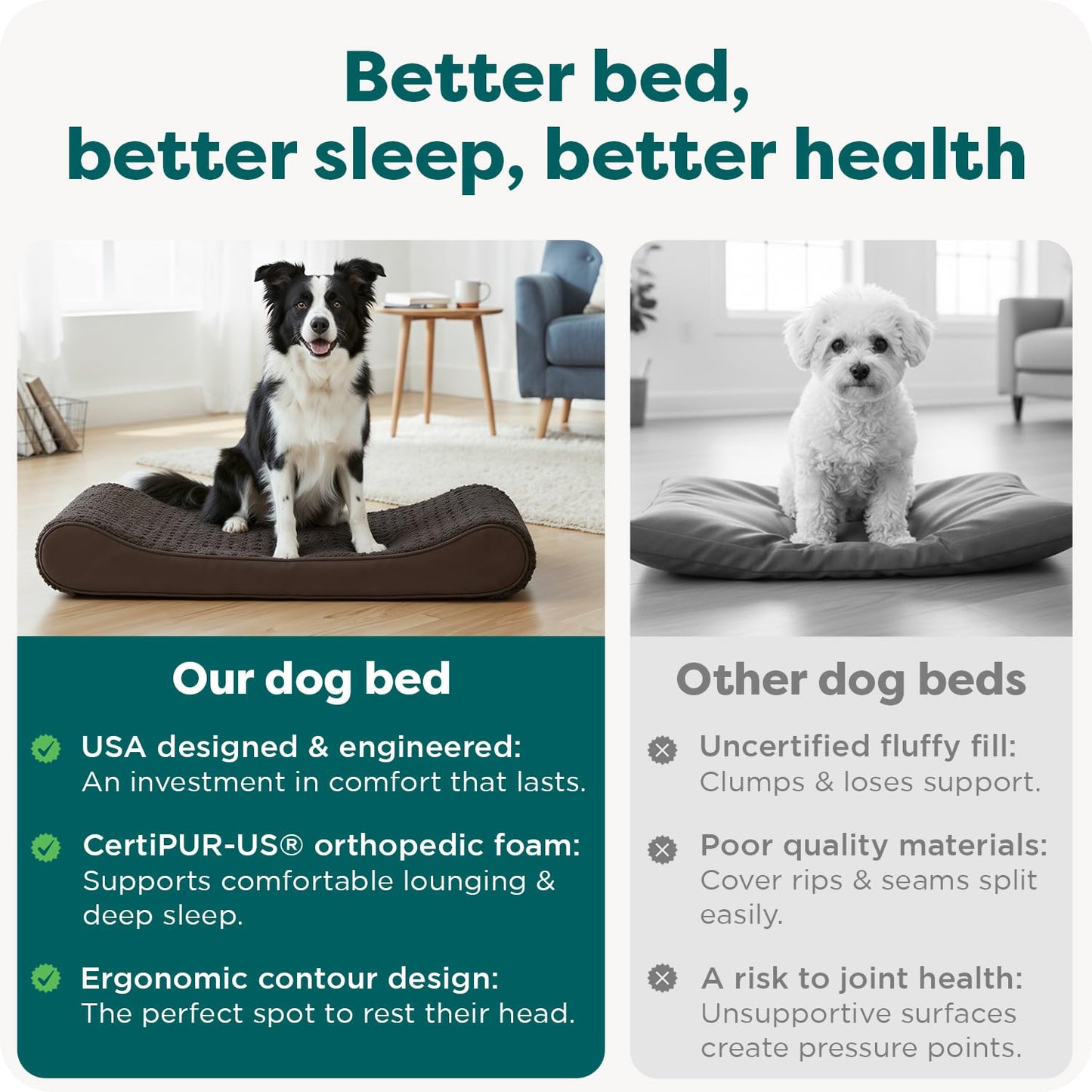 Furhaven Pet Dog Bed - Orthopedic Ultra Plush Faux Fur Ergonomic Luxe Lounger Cradle Mattress Contour Pet Bed w/Removable Cover for Dogs & Cats, Chocolate, Large, Plush Chocolate, 3. Large (31435085)