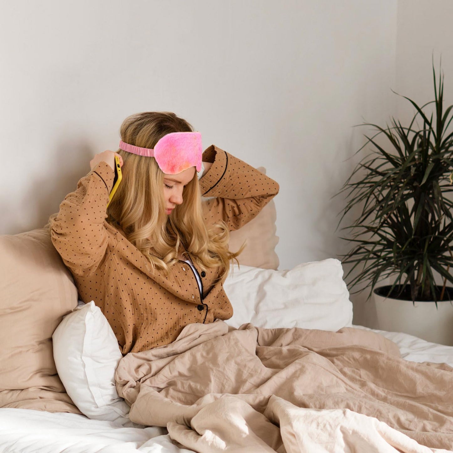 24 Pcs Sleepover Party Favors for Teenager Girl, Spa Headband for Washing Face Bow Makeup Headbands, Plush Sleep Eye Mask for Single Women Spa Pajama Party