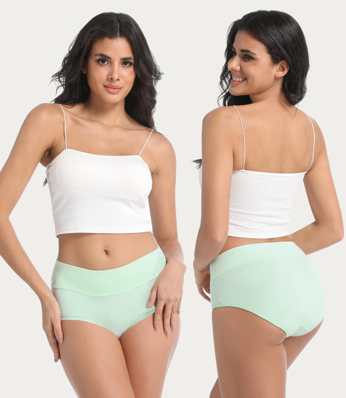 CAOZITOU Women's Incontinence Underwear, 100ml Leak-Proof Period High Waisted Brief Heavy Flow Bladder Leak Washable Cotton 5 Pack (Multicolor02, X-Large)