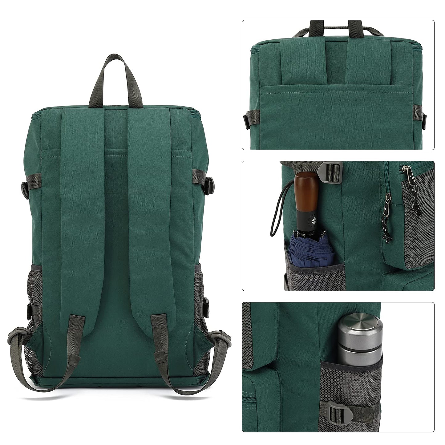 Kalesi Gym Duffle Bag Backpack 4-Way Waterproof with Shoes Compartment for travel Sport Hiking laptop, Green, X-Large, Backpack