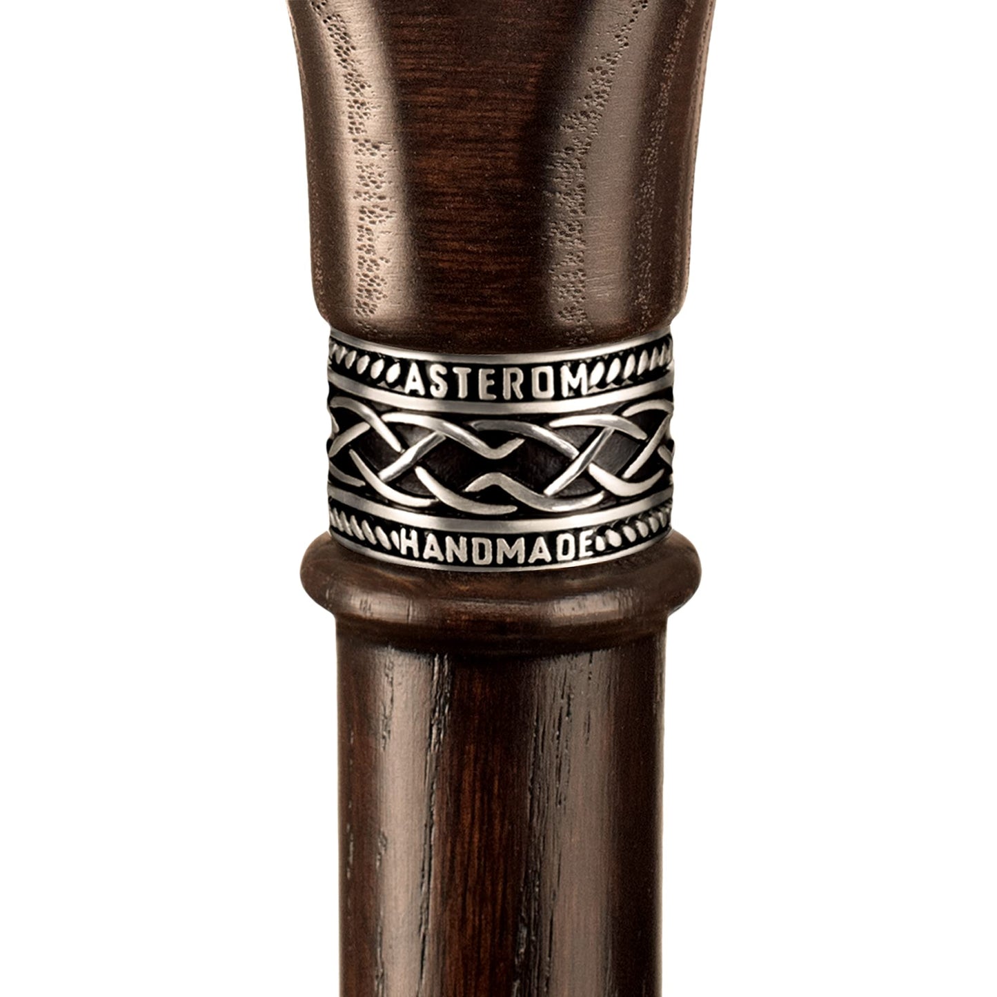 Cool Carved Walking Cane for Men and Women - Wolf Fenrir - Stylish Men's Wood Cane - Unique Walking Stick