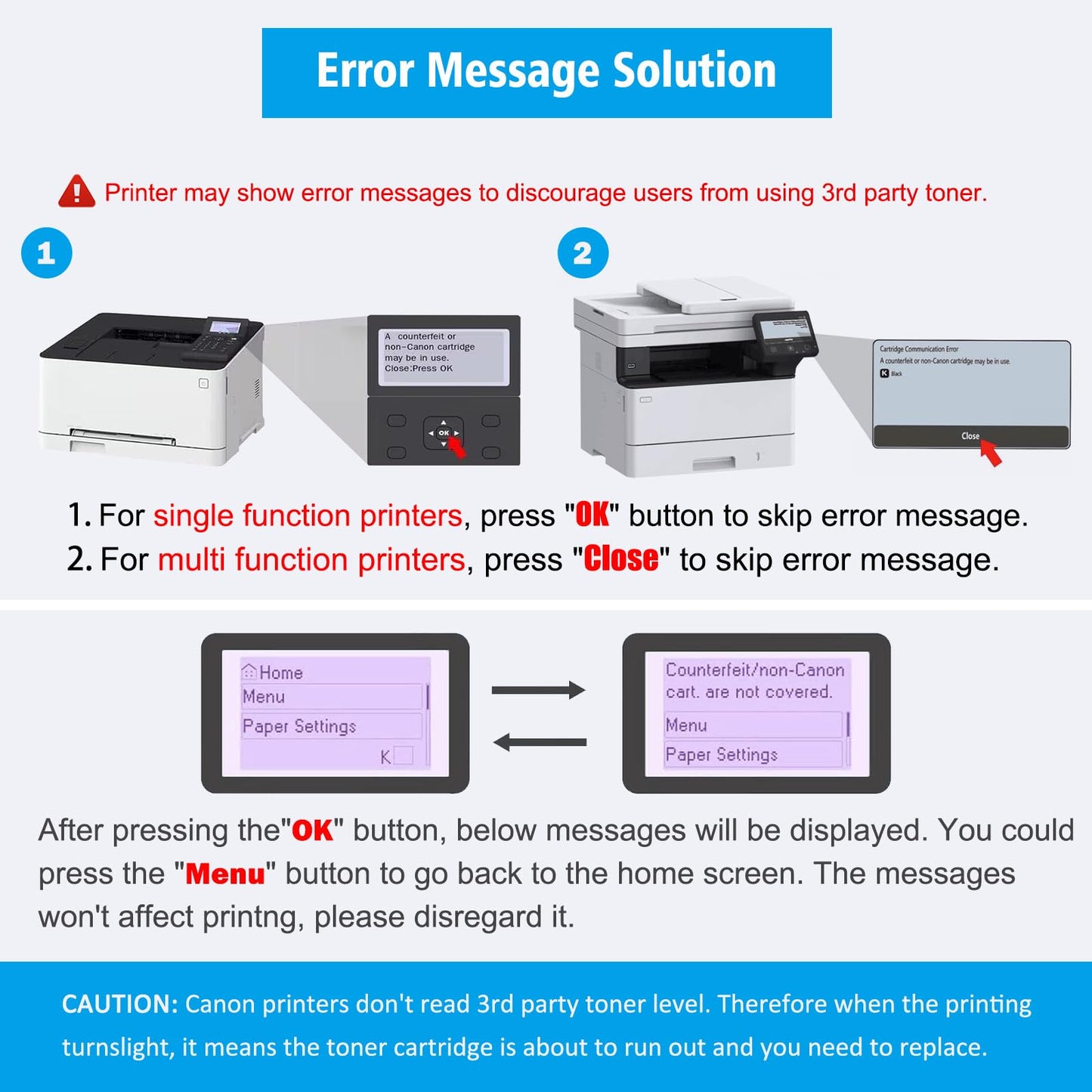 TONTINTA 071H CRG-071H CRG071H ( 071 CRG-071 ) Compatible Toner Cartridges High Capacity 2 Blacks for Canon LBP121 LBP122 LBP122dw LBP120 Series MF270 MF272dw MF273 MF273dw MF275 MF275dw Printers