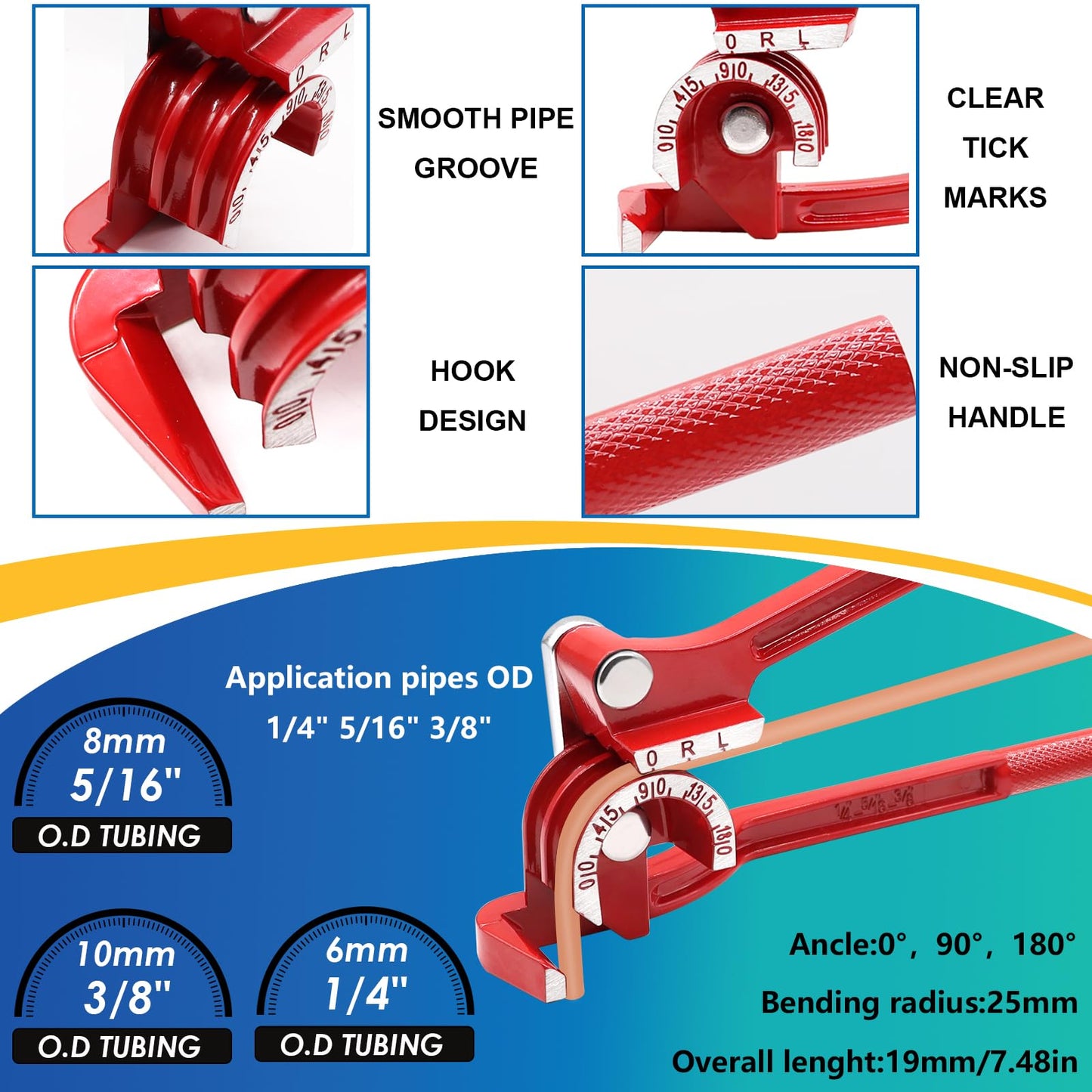 smseace 26Pack 3/16 Inch Brake line kit Include 25 FT Zinc-Plated Brake Lines with Fitting(16pcs Fittings,2pcs Union+4pcs Nut) Brake line Bender,Single Flare Tool,Cutter 3/16" Brake line kit