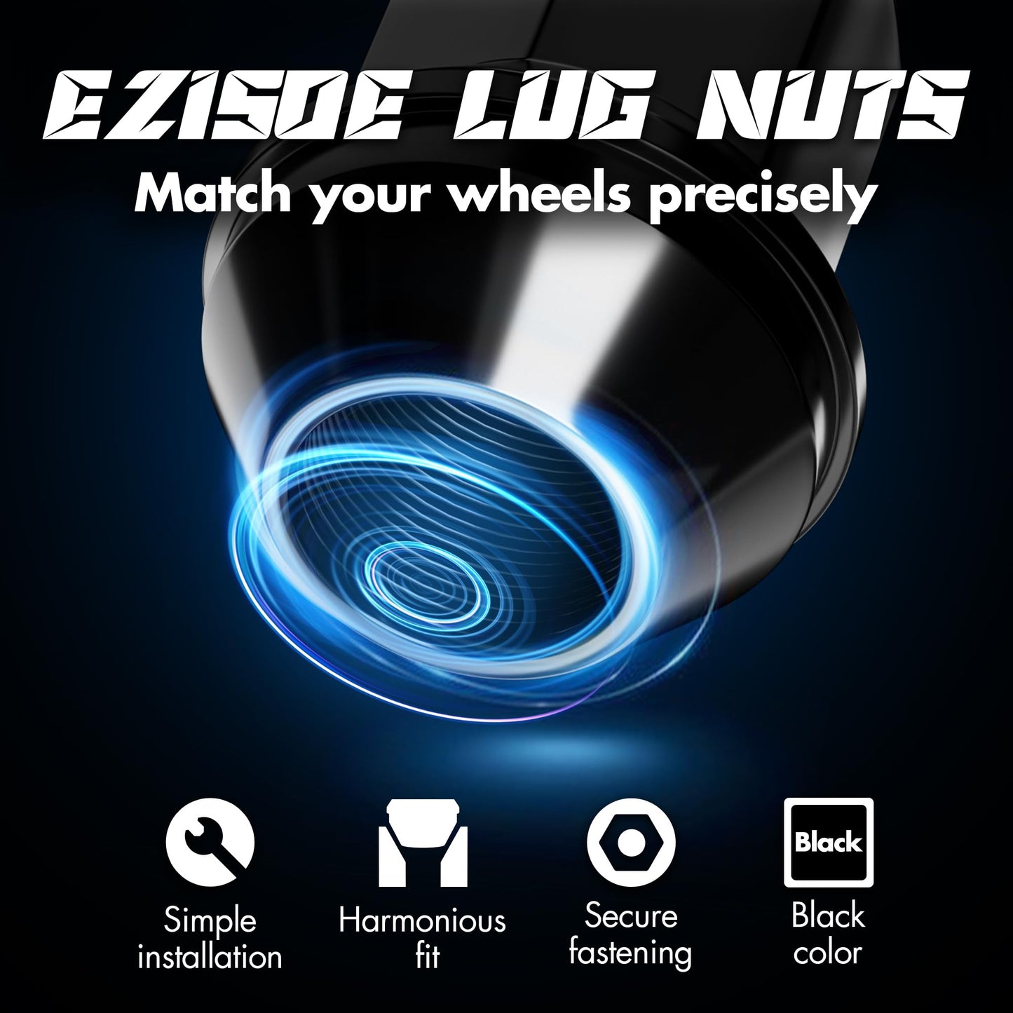 EZISOE 24pcs 14x1.5 Thread Lug Nuts with 13/16"(21mm) Hex Factory Style Wheel Lug Nuts for 2015-2025 F150 Expedition Navigator Factory Wheels
