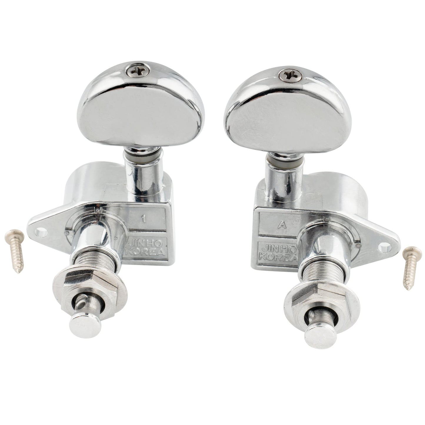 Wilkinson WJ303 3L3R Guitar Tuners Machine Heads Tuning Pegs Keys for Epiphone USA Les Paul SG Electric or Acoustic Guitar, Chrome