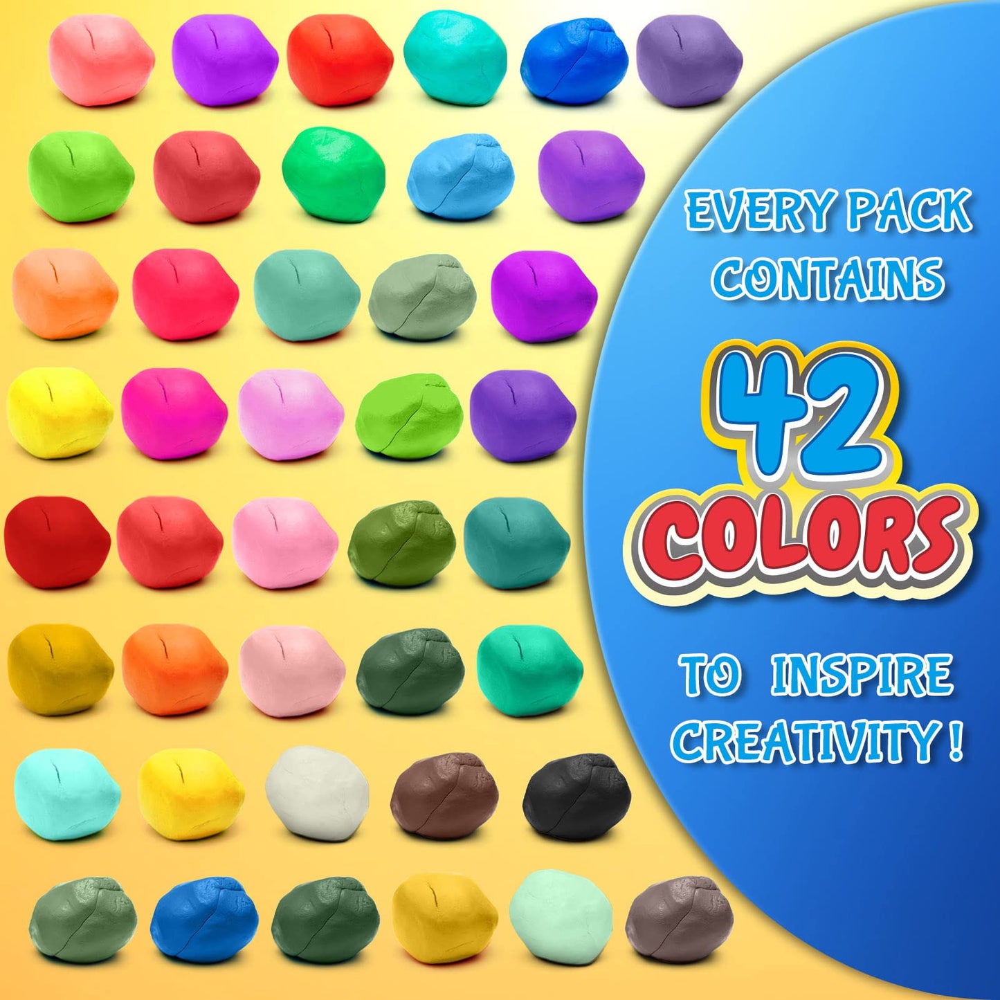 Air Dry Clay 42 Colors, Modeling Clay for Kids, DIY Molding Magic Clay for with Tools, Soft & Ultra Light, Toys Gifts for Age 3 4 5 6 7 8+ Years Old Boys Girls Kids