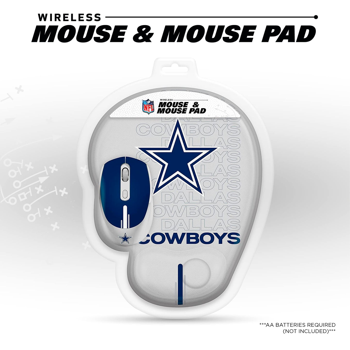 SOAR NFL Wireless Mouse and Mouse Pad, Detroit Lions