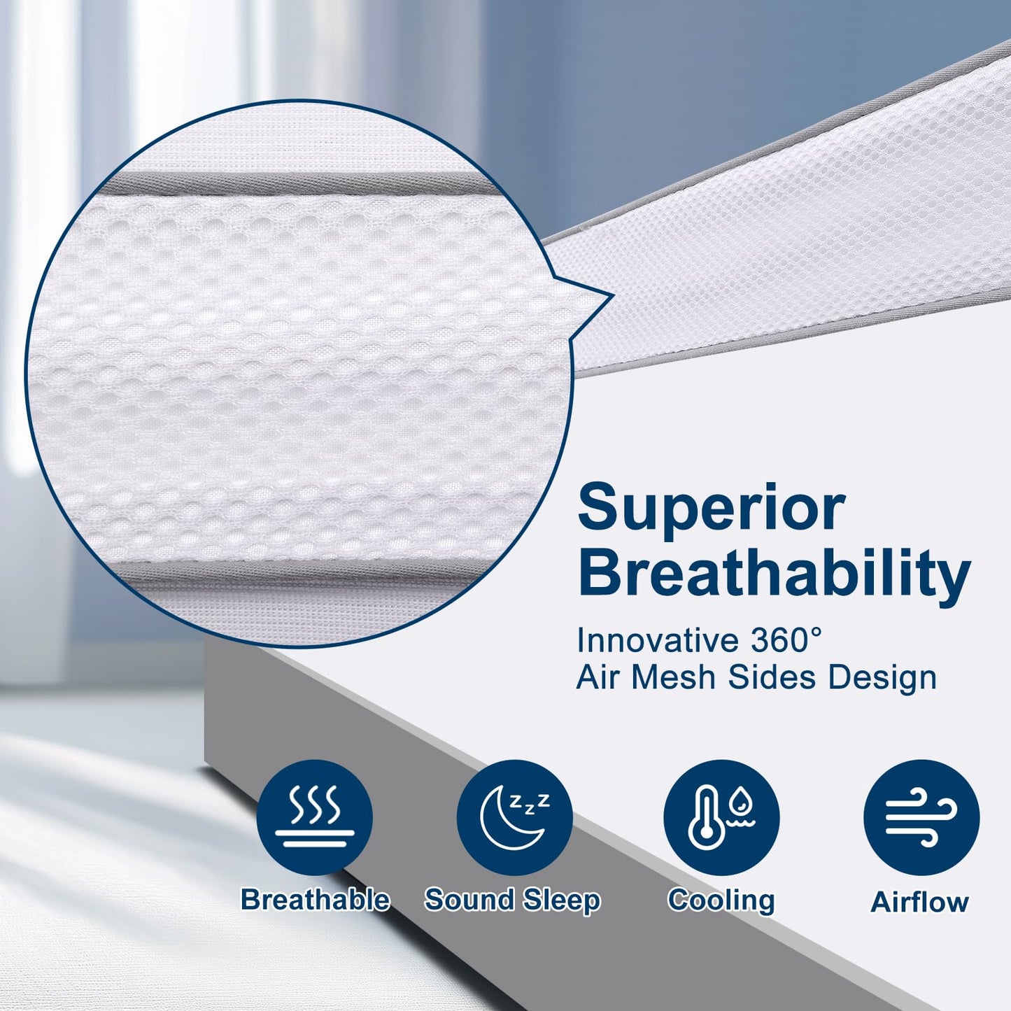 CHOPINMOON Queen Mattress Topper Extra Thick Mattress Pad, Plush Pillow Top Mattress Cover Soft Bed Topper,18" Deep Pocket