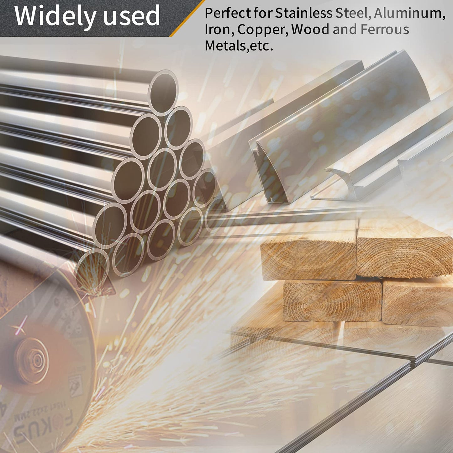 FOKUS Ultra Thin Disc 5'' by 0.045'' Metal and Stainless Steel Cut Off Wheels, 7/8'' Arbor for Angle Grinder Pack of 50