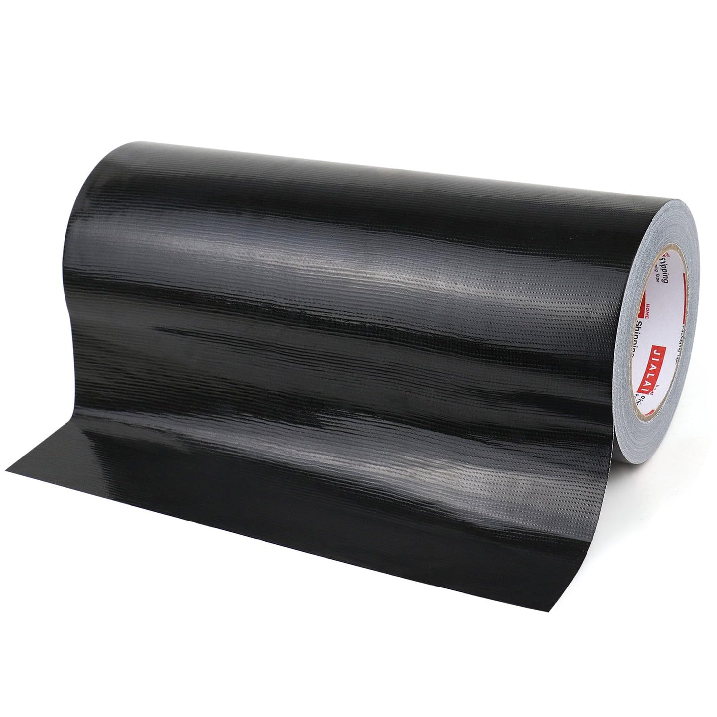 JIALAI HOME 12" Wide Adhesive Tape, Industrial Grade, 30 Yards(90 Feet), Wide Masking Tape, 9 Mil, Heavy Duty, Waterproof, Strong, Flexible, Residue Free, for Crafts and R12'' X 90 Feet,Black