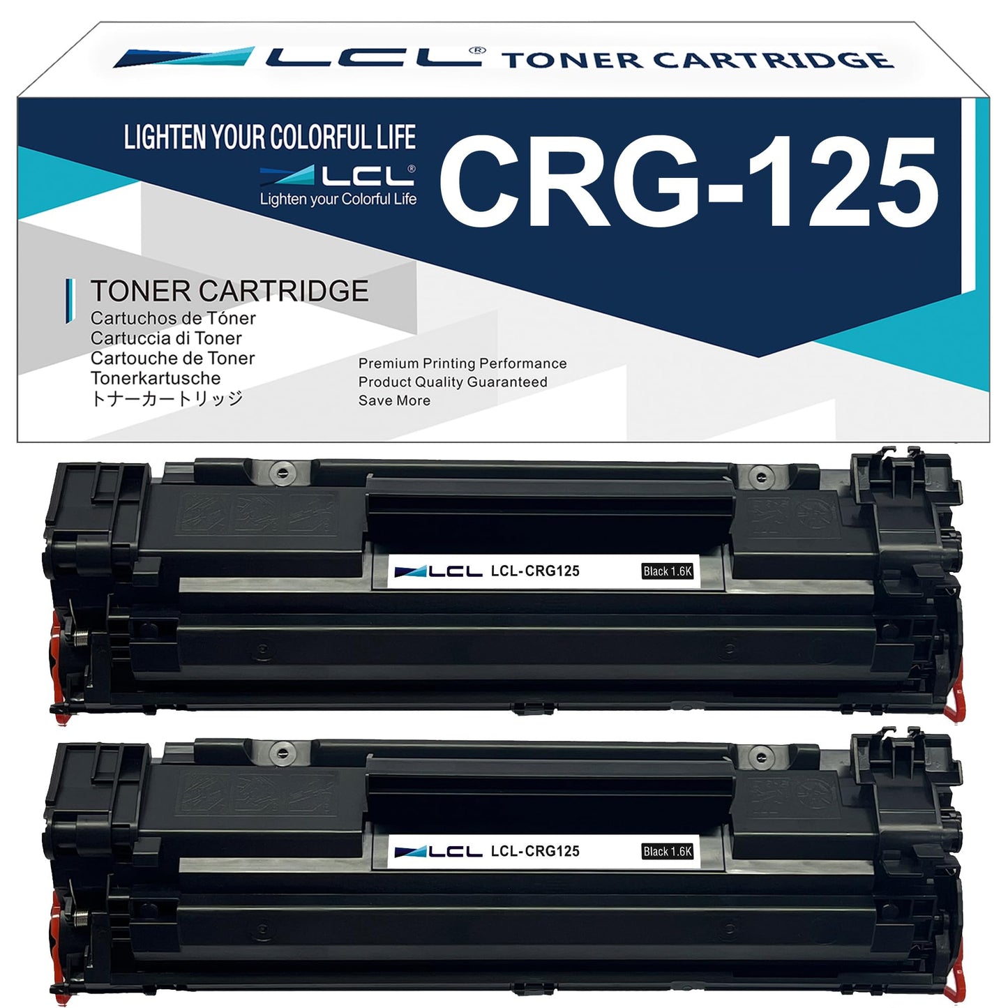 LCL 125 Black Toner Cartridge Replacement for Canon CRG125 CRG-125 3484B001AA 3484B001 for Canon ImageClass LBP6000B LBP6018 LBP6018W LBP6018L LBP6020 LBP6020B LBP6030 LBP6030W LBP6040 MF3010 (2-pack)