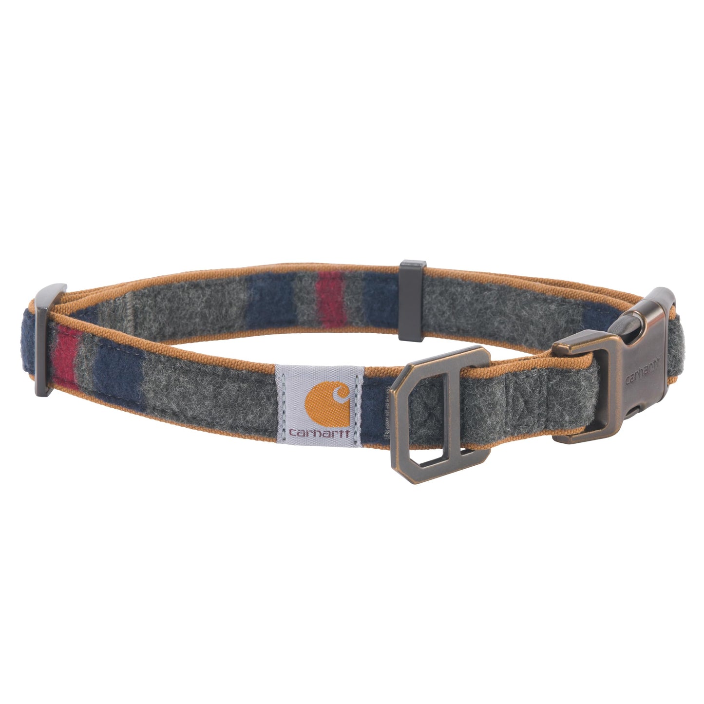 Carhartt Pet Fully Adjustable Webbing Collars for Dogs, Reflective Stitching for Visibility, Blanket Stripe, Medium