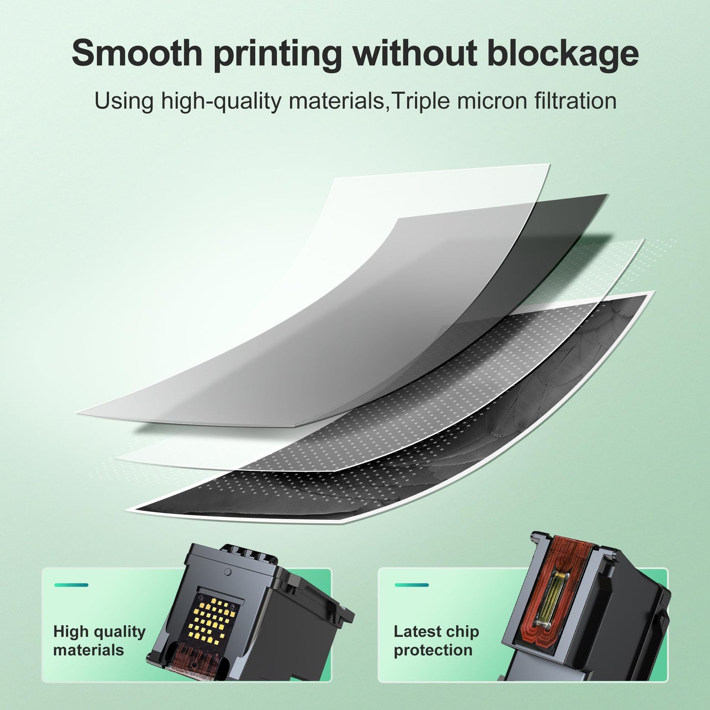 210XL 210 Black Remanufactured Ink Cartridge Replacement for Canon 210XL PG-210XL 210 use with Canon PIXMA MP495 MP240 MP280 MP480 MP490 MP499 MP250 MX410 IP2702 (2 Black)