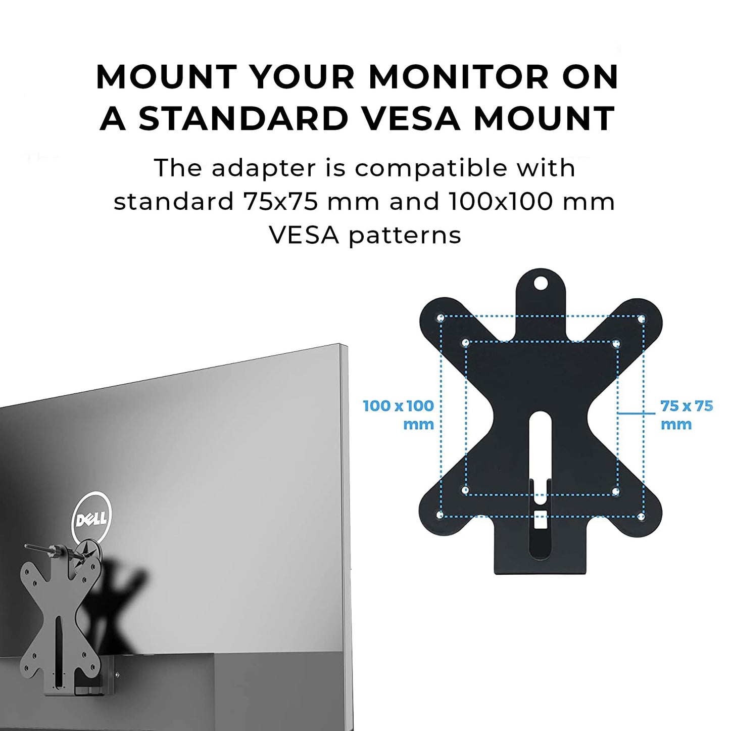 HumanCentric VESA Mount Adapter Compatible with Dell Monitors S2318H, S2318HN, S2318HX, S2318NX, S2319H, S2319HN, S2218H, S2319NX, S2418HN, S2418HX, S2418NX, S2419H, S2419HN, S2419NX and More