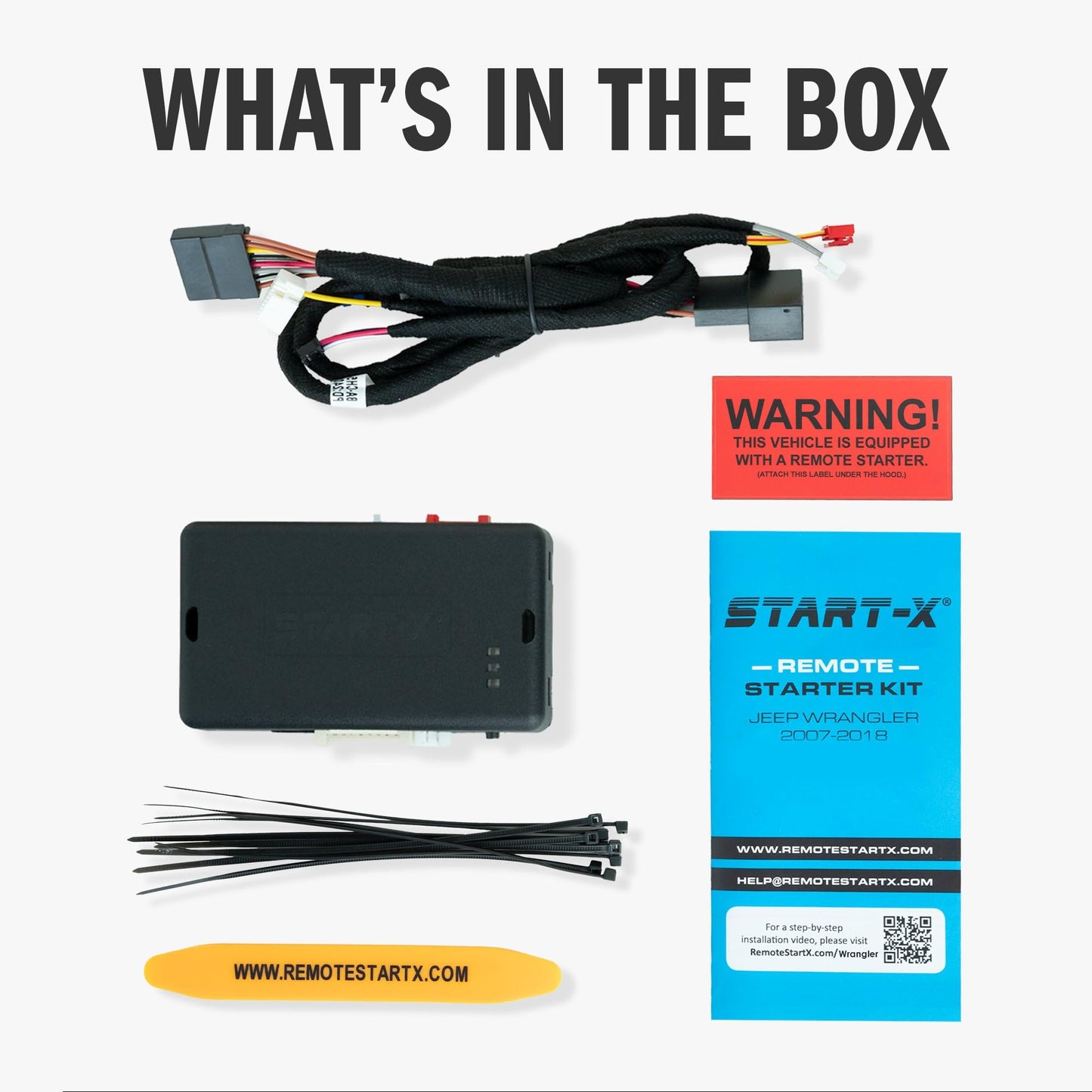 Start-X Remote Starter Kit for Jeep Wrangler Key Start 2007-2018 || Plug & Play || 3X Lock to R.S. || 10 Minute Install || Compatible with 2007 2008 2009 2010 2011 2012 2013 2014 2015 2016 2017 2018
