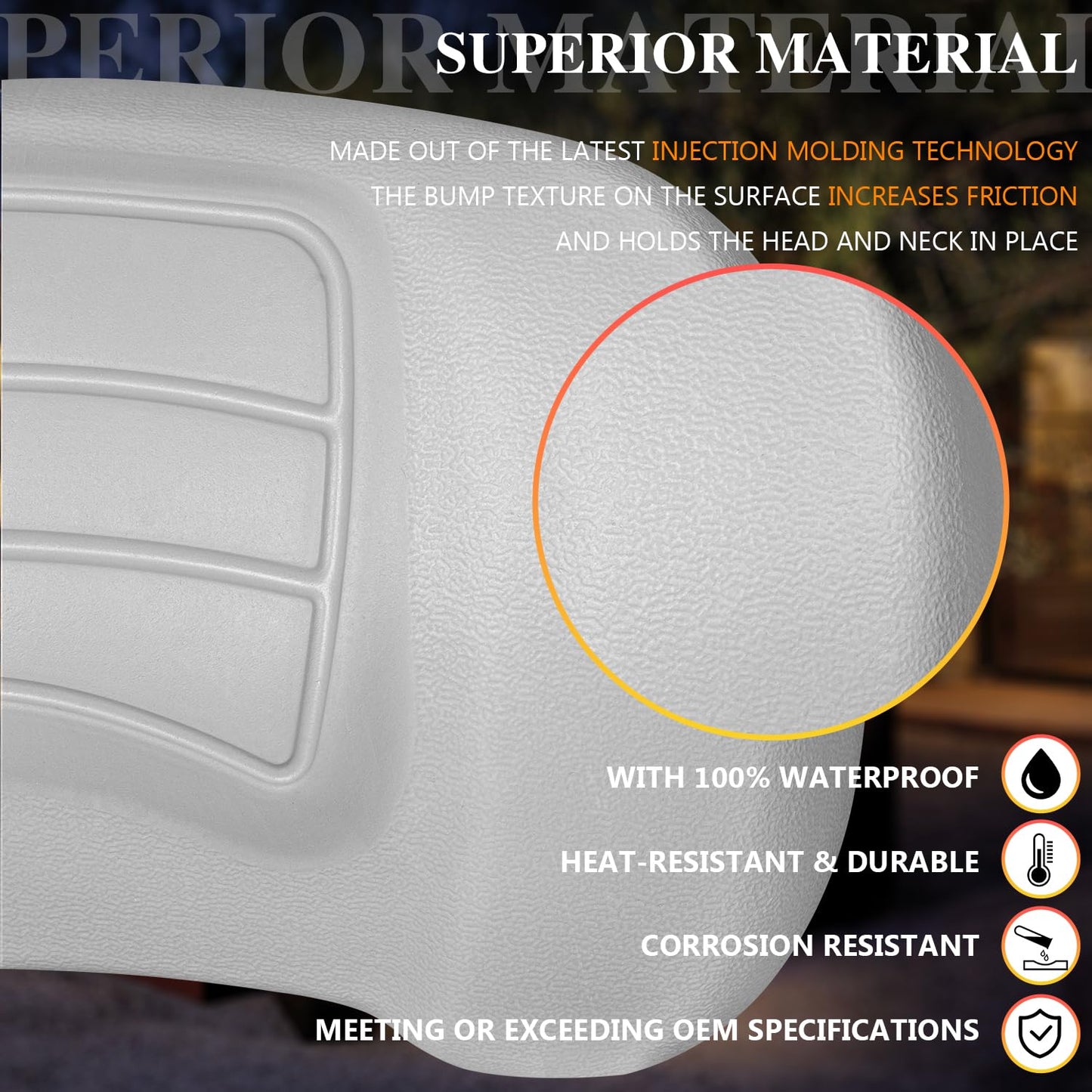 2 PCS 6472-966 Hot Tub Head Rest Replacement Pillow for Sundance 780 Series Spas 2007-2017, Compatible Models Camden, Certa, Chelsee, Hamilton, Dover, Montclair, Replace 6455-469