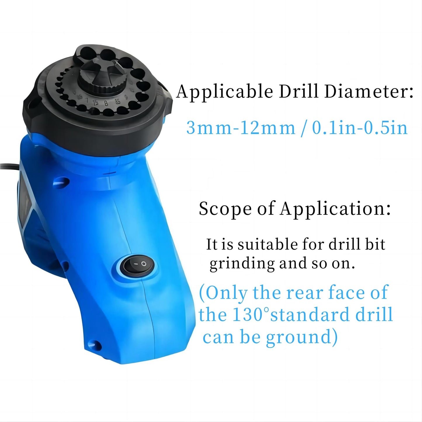 Drill Bit Sharpener Household Electric Non Slip Multi Function Drill Grinding Machine for Twist Drill 110 120V