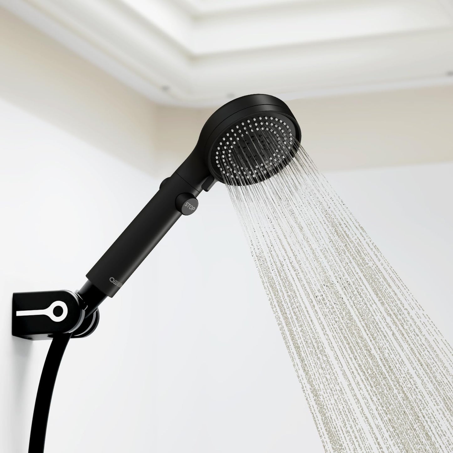 RV Shower Head with Hose, High Pressure Shower Head with Handheld On Off Switch, Travel Trailer, Motorhome and Boat and Camper Must Have RV Accessories Replacement Part, Matte Black