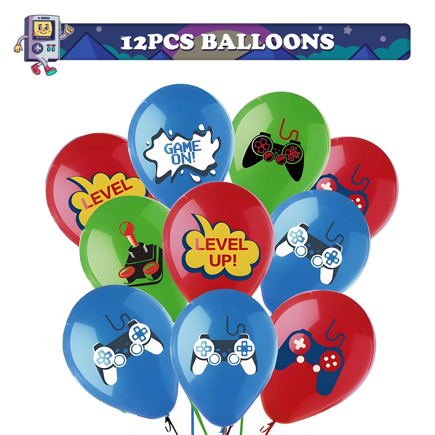 122pcs video game party favors Supplies, Gift Bags, key chains,Wristbands,balloons,Stickers straws etc for Birthday Party Decorations Fill Up the Goodie Bags Prizes Pinata Fillers (video game)