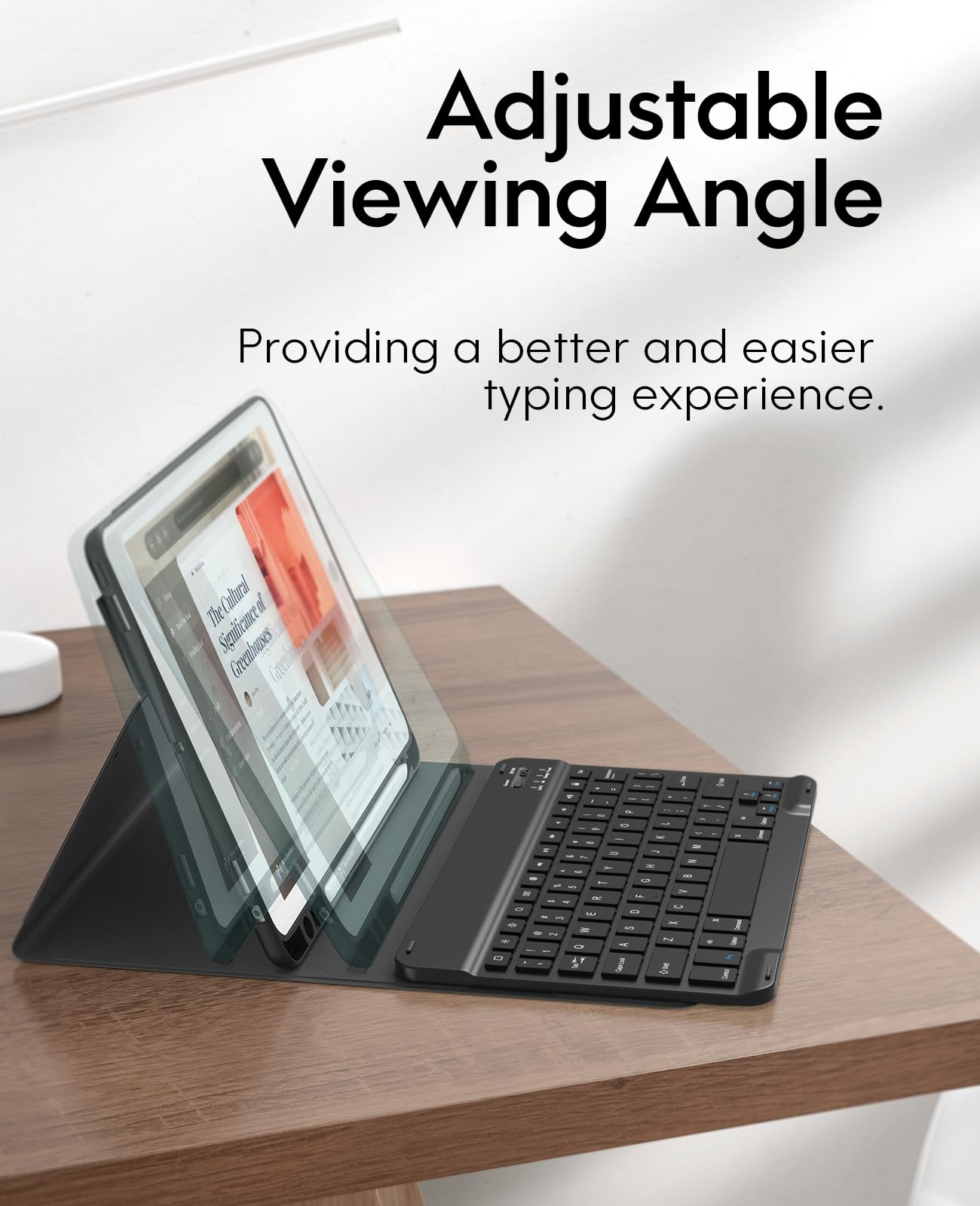 CHESONA for iPad 9th/8th/7th Generation Case with Keyboard, Detachable Wireless Keyboard with Pencil Holder, Rechargeable Stand Folio Keyboard Case for iPad 9th 2021/8th 2020/7th Gen 10.2-inch, Black