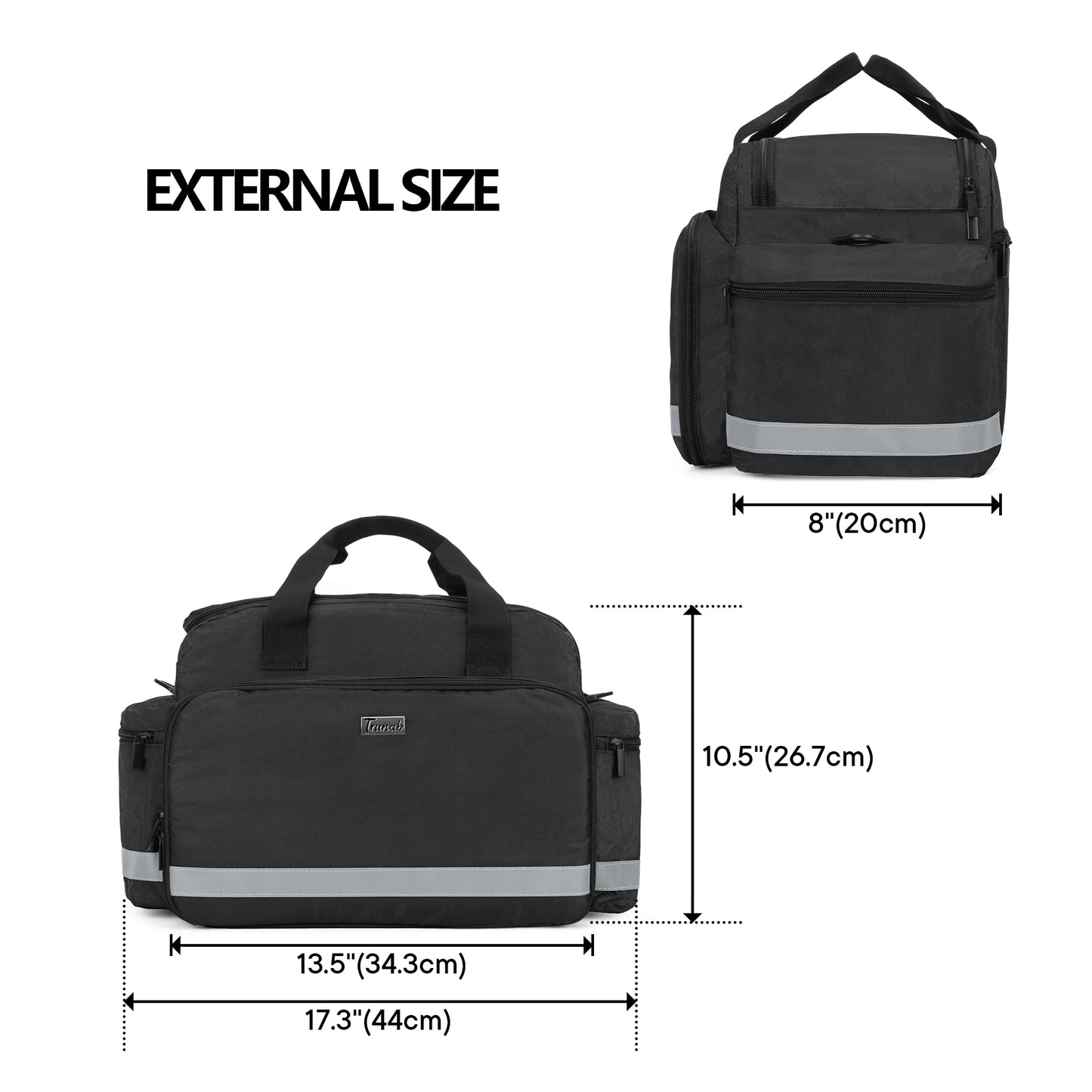Trunab Medical Supplies Bag, Nurse Bag with Handle and Shoulder Strap for Home Health Care, Hospice Visit, Travel, or Emergency Event, Black (Patented Design)