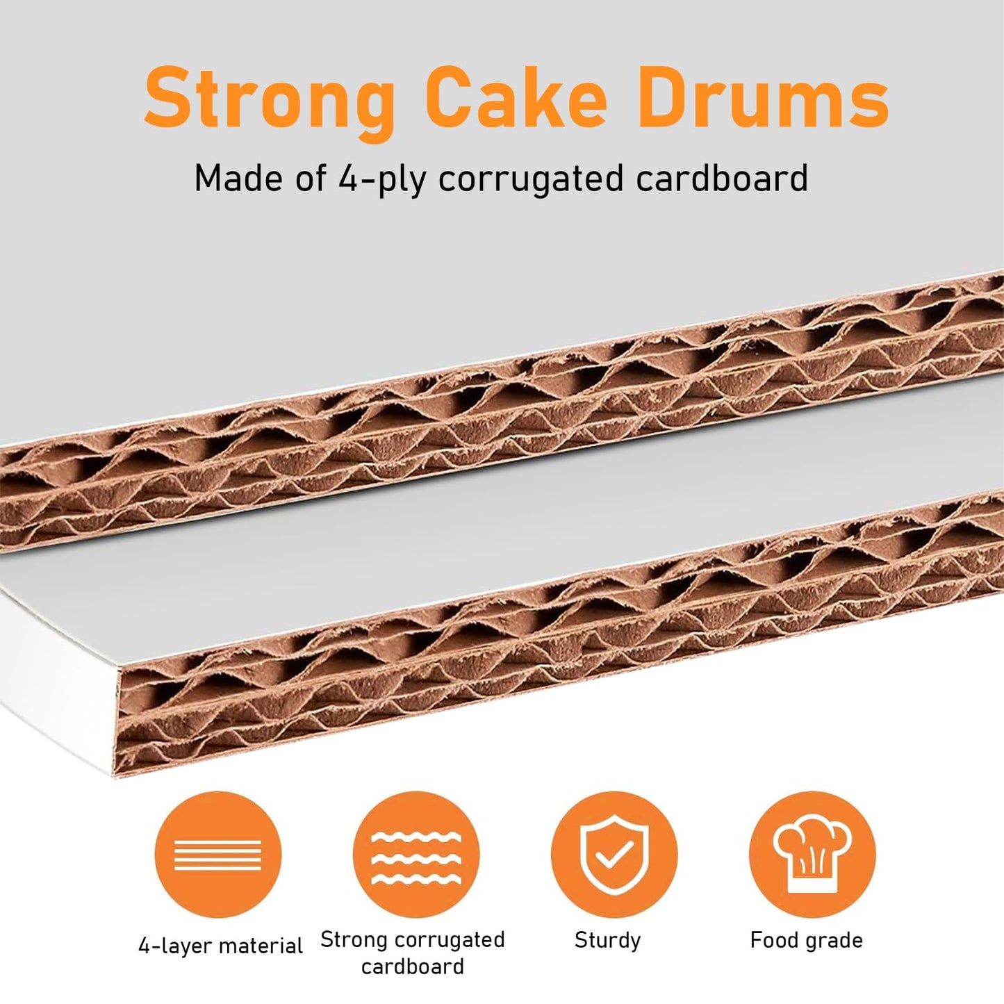 14 PCS Cake Drums 10 Inch, Cake Boards 10 Inch, 10 Inch Cake Drum, Cake Boards 10 Inch Round, Cake Drum 10 Inch Round, 1/2" Thick Cardboard, Sturdy Cake Base, Food Grade Cake Rounds, Base para Pastel