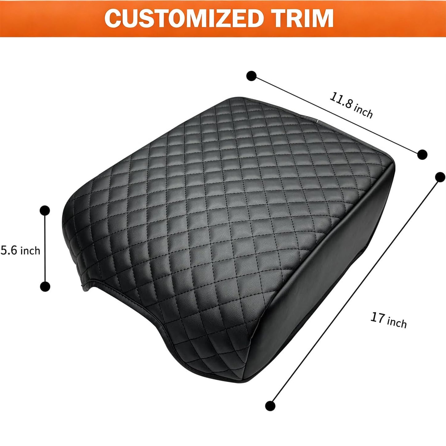 Center Console Cover for Compatible with 2021-2025 2026 Ford F150,PU Leather Armrest Cushion Interior Accessories,Customized Anti-Scratch Middle Leather Armrest Lid Protector(Fits Bucket Seat Only)