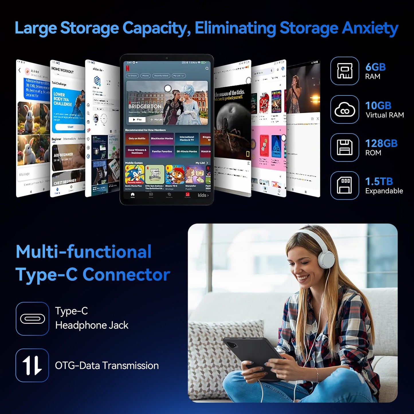 ALLDOCUBE iPlay 60 Pro 11 inch Tablet, 90Hz Reflex 1920x1200 FHD Android 14 Tablet, 16GB(6+10)RAM+128GB+1.5TB Expand, MediaTek Helio G99 Octa-core, Widevine L1, 7000mAh, Quad Speaker, 4G/Wifi5, PD 18W