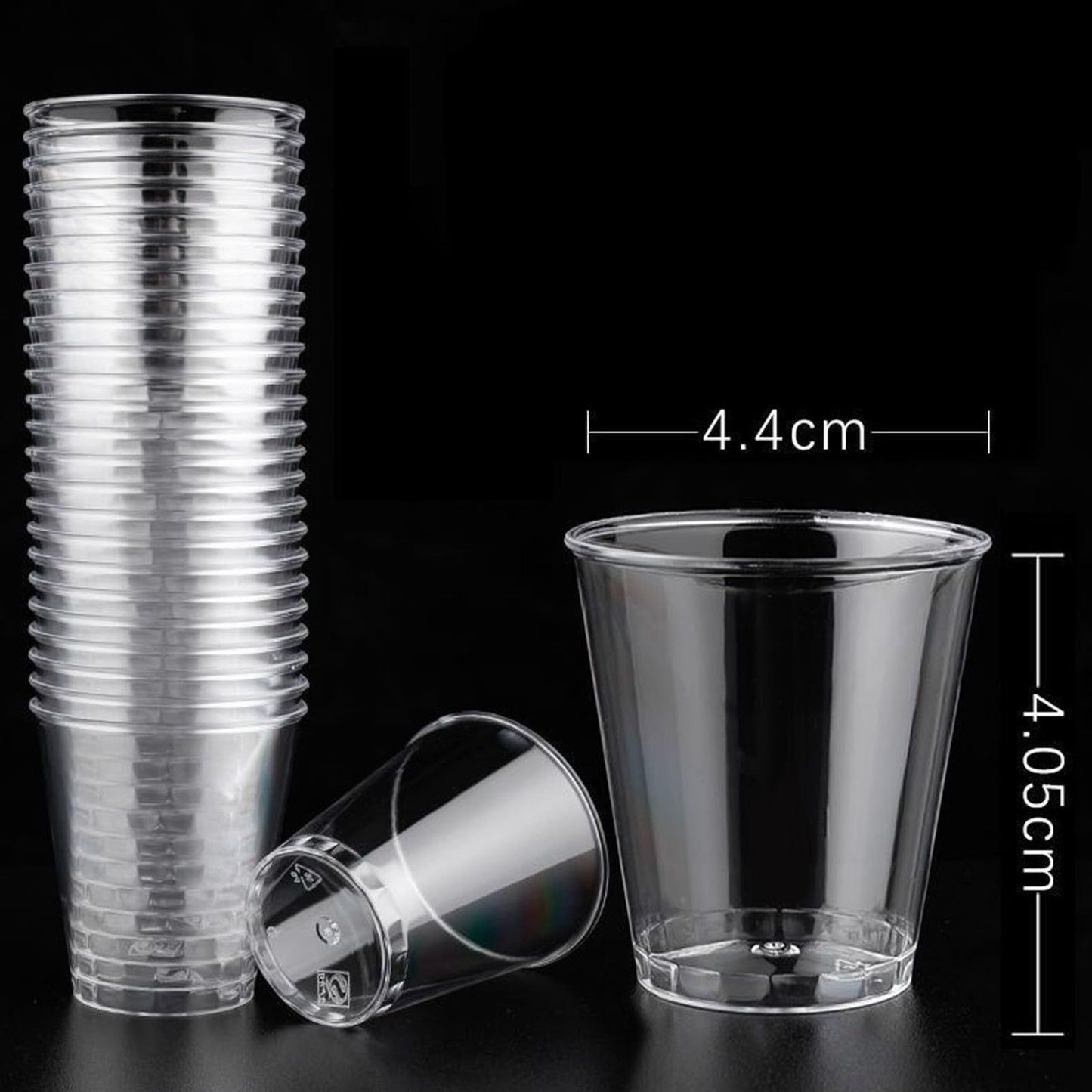 500 Crystal Clear Plastic Shot Glasses 1oz - Mini Disposable Cups for Wine Tasting, Condiments, Party - Clear Shot Cups