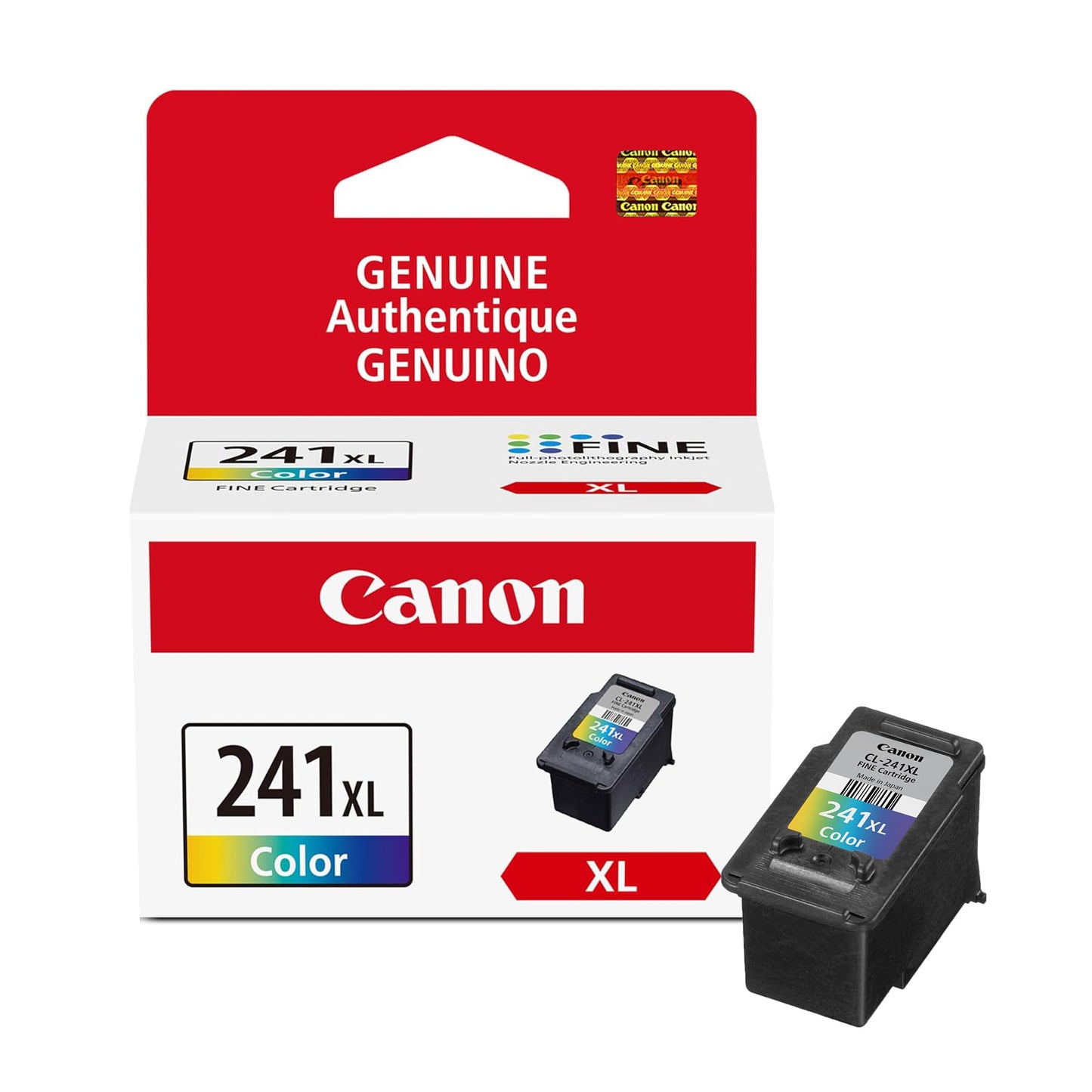 Canon Genuine Ink Cartridges CL-241XL Colour, High-Yield Value Pack (1 Count), Original Canon Printer Ink for PIXMA MG4220, MG4120, MG3620 Printers