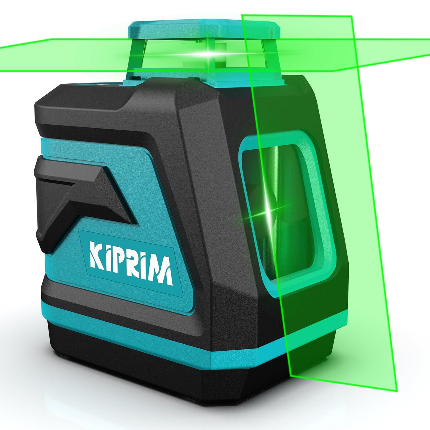 Kiprim Green Laser Level LV8D with Enhanced Visibility,5 Laser Lines,Adjustable Brightness,Manual/Self Leveling/Pulse Mode,Batteries and Carrying Pouch Included