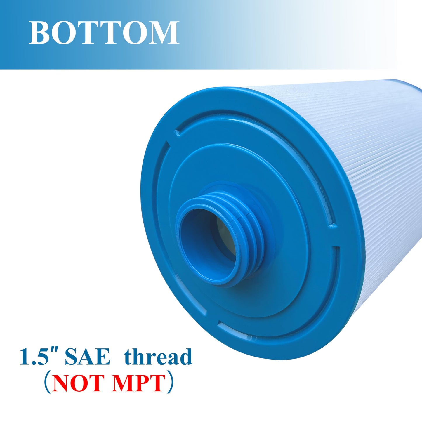 Chryseos Spa Filter Compatible with 6CH-940, FC-0359, PWW50P3 (1 1/2" Coarse Thread), 817-0050, 25252, 03FIL1400, SAE Thread, 45 sq.ft., 2 Pack