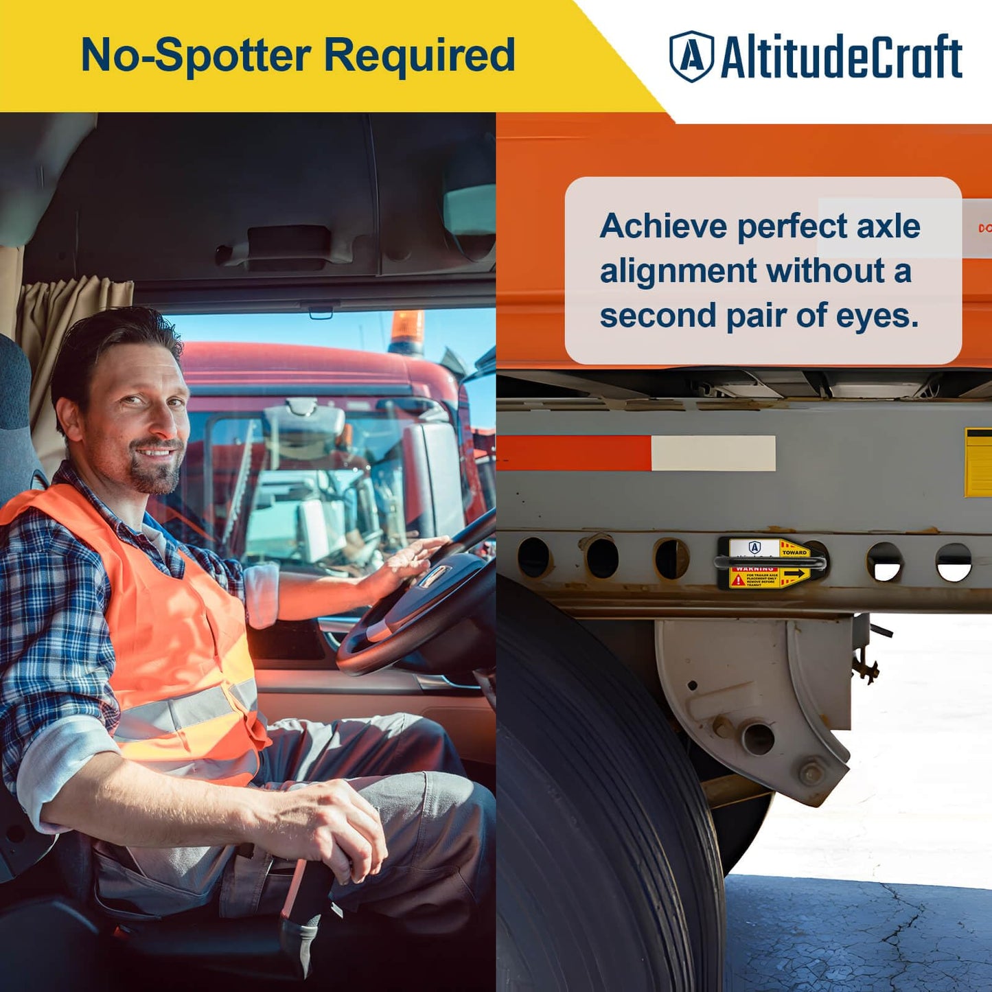 AltitudeCraft Tandem Slide Stopper for Semi Truck, Strong Magnetic Axle Stop Device Refrigerator for Trailer, Heavy Duty Steel Lock Pin Stopper Tool, Semi Truck Accessories