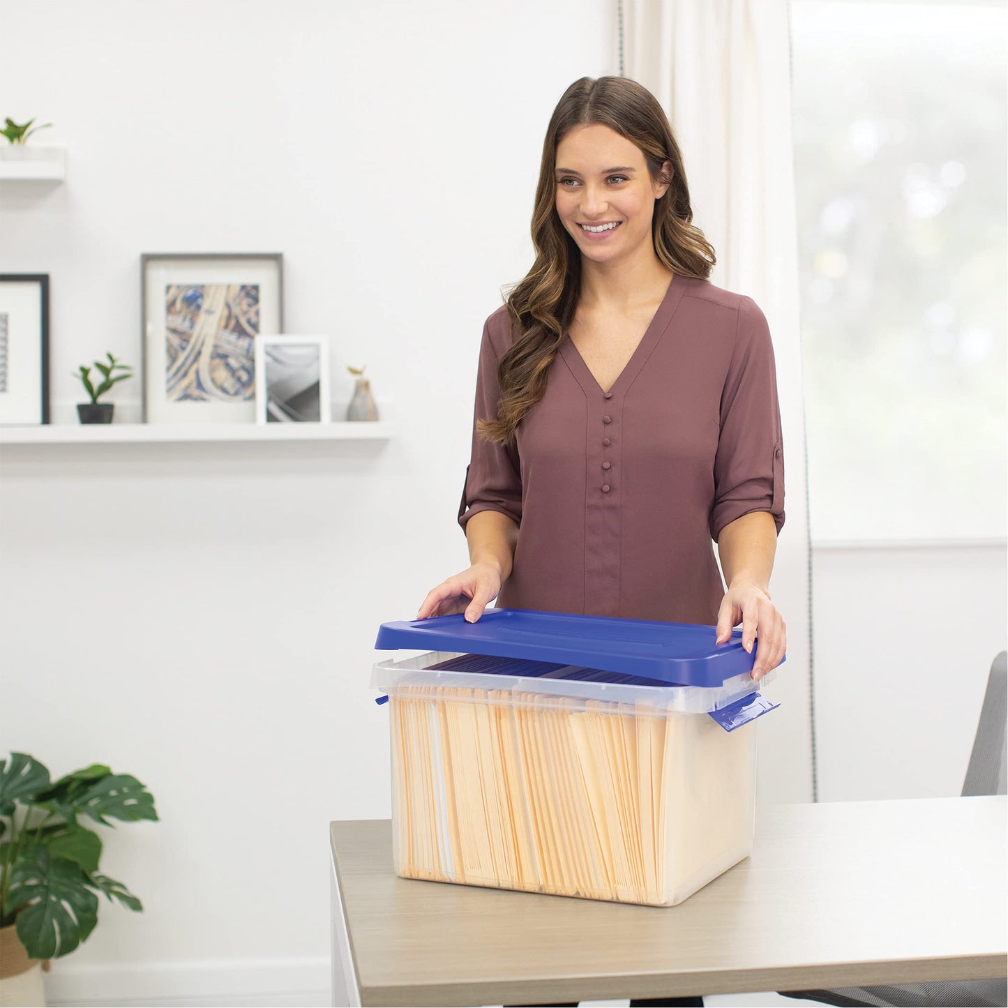 Bankers Box Heavy Duty 20" Plastic Letter File Box, 0086102