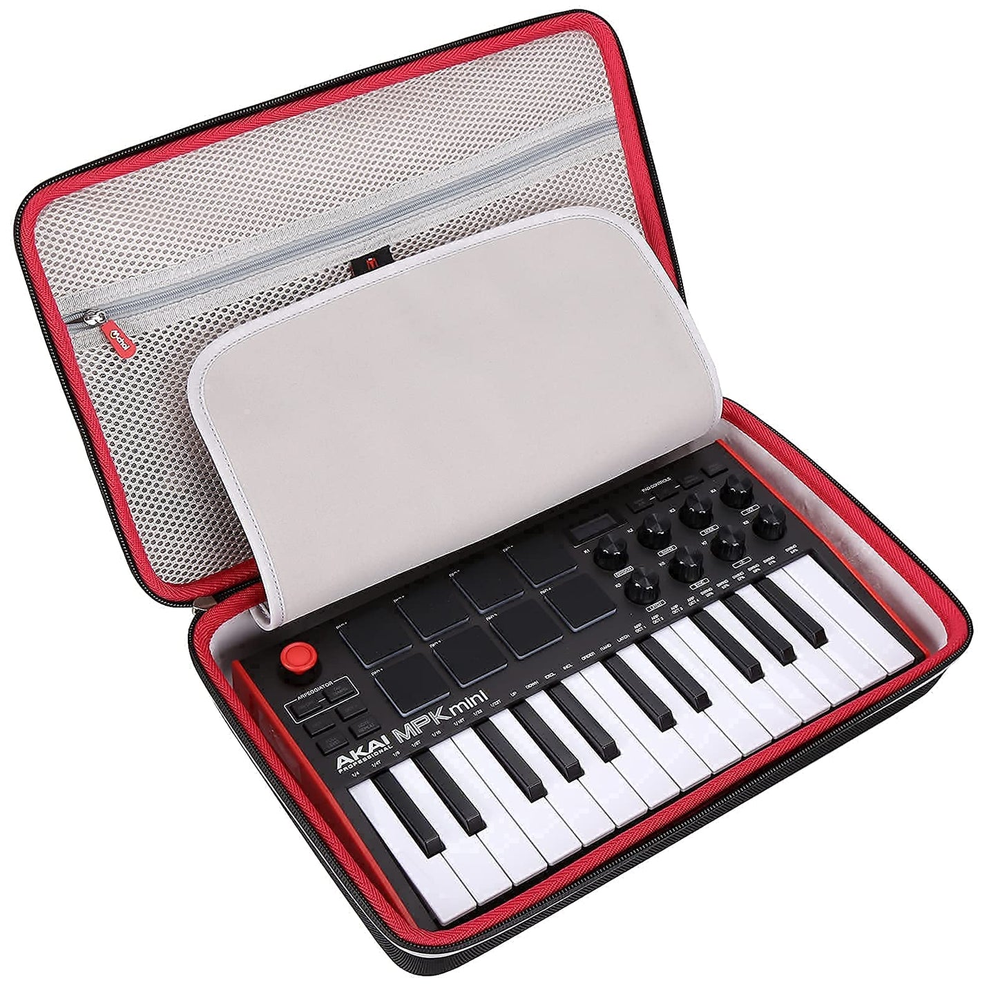 Mchoi Hard Travel Carrying Case for AKAI Professional MPK Mini MK3 / Mini Play USB MIDI Keyboard Controller, Case Only