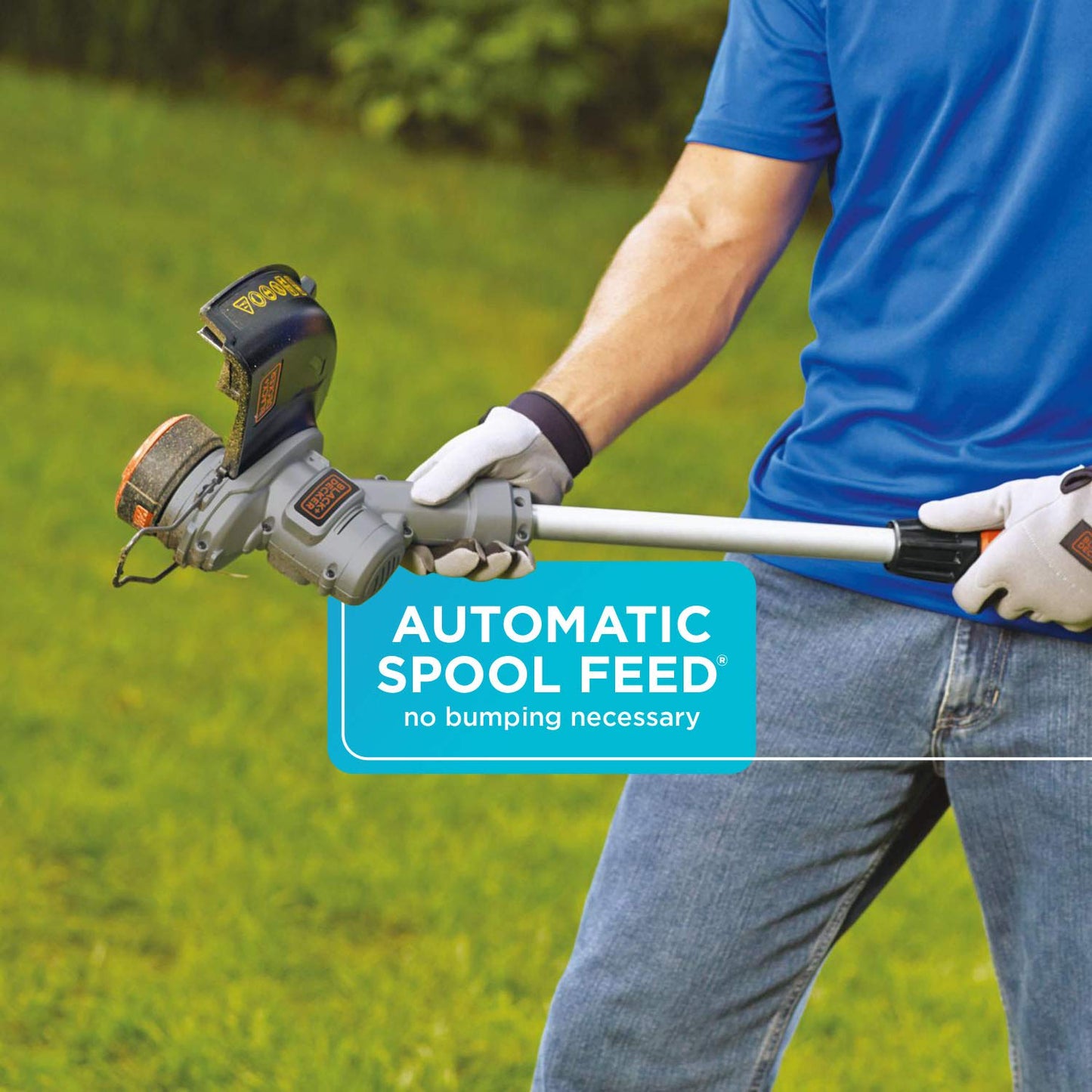 BLACK+DECKER 20V MAX 2-in-1 String Trimmer/Edger, 12-in with Automatic Line Feed & Power Drve Transmission (LST300-CA)