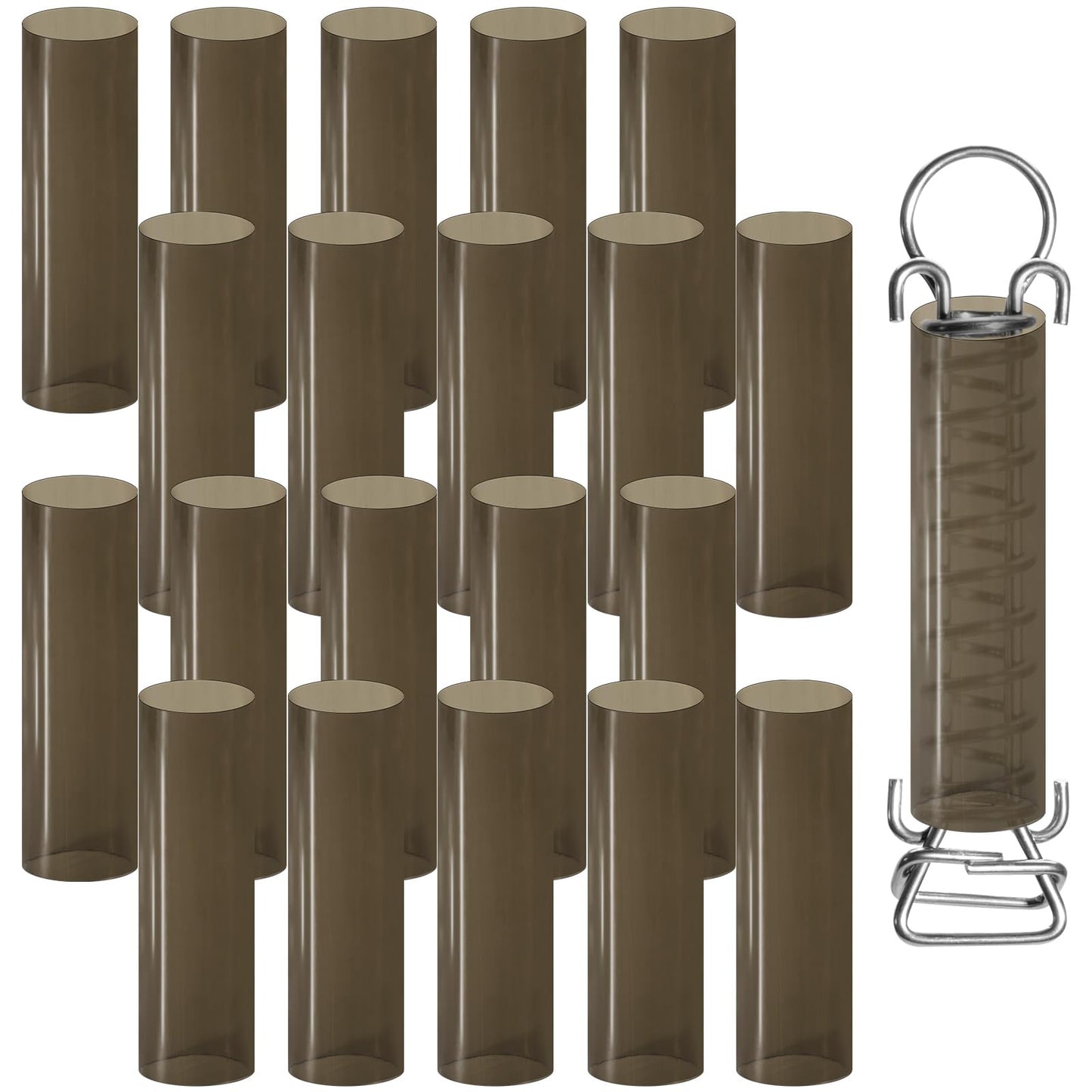 20Pcs Pool Cover Spring Sleeves, Winter Pool Cover Spring Covers Pool Safety Cover Springs, Vinyl Protective Sleeves for In-Ground Swimming Pool