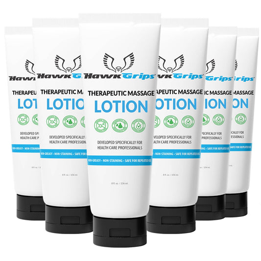 8oz Therapeutic Massage Lotion for Massage Therapy, Unscented, Professional, Scraper Tool Massage Lotion, Deep Tissue, Cupping Therapy, Non-Greasy, Non-Staining, Shea Butter, Pack of 6