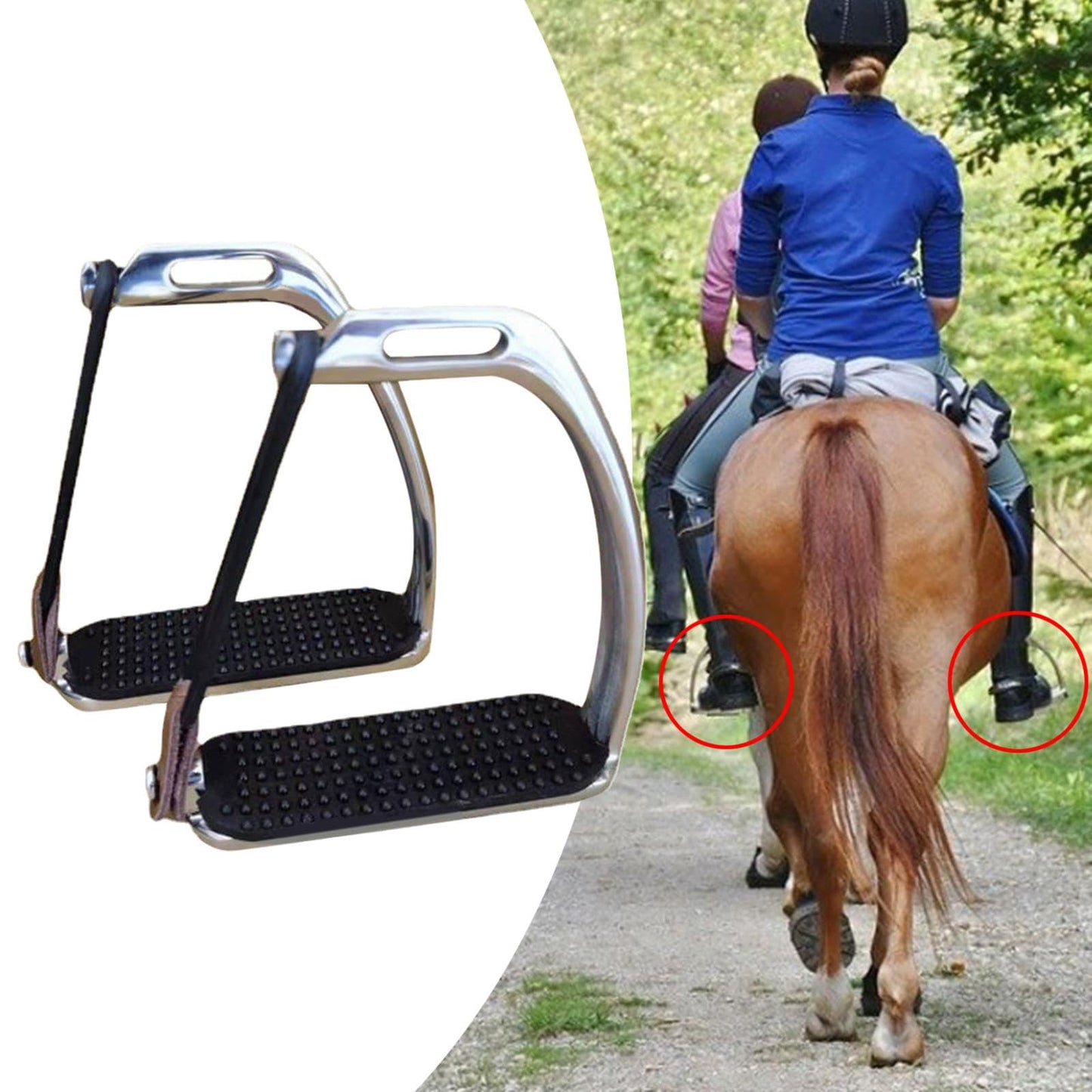 Amagogo Horse Riding Stirrups 2X English Riding Safety Stirrup for Equestrian Sports