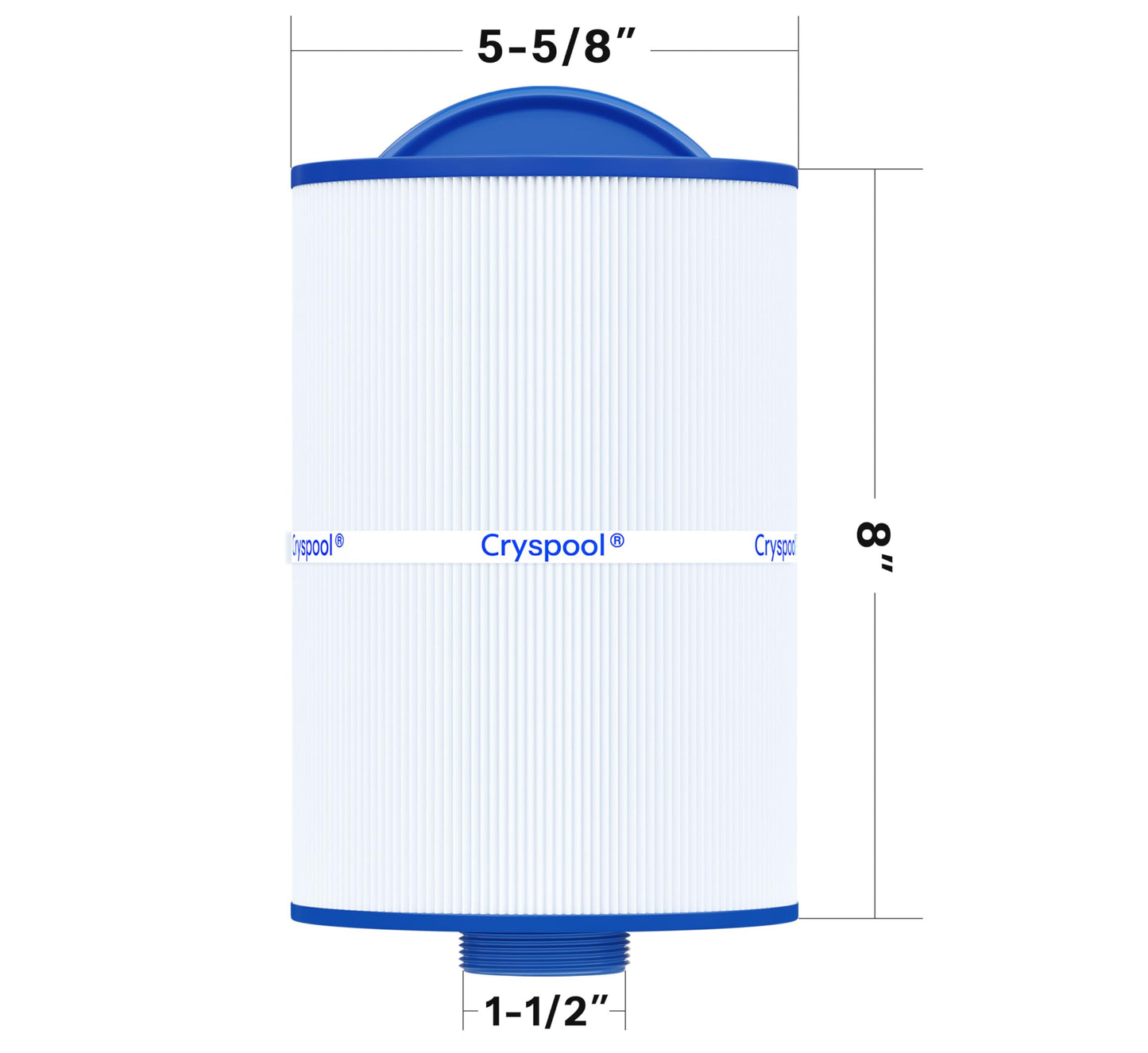 Cryspool 05015 Filter Compatible with 5CH-35, PMAX50P4, PAS35P, 108868, FC-0300, SD-00780, 35 Sq. Ft Spa Filter Cartridge, 2 Pack
