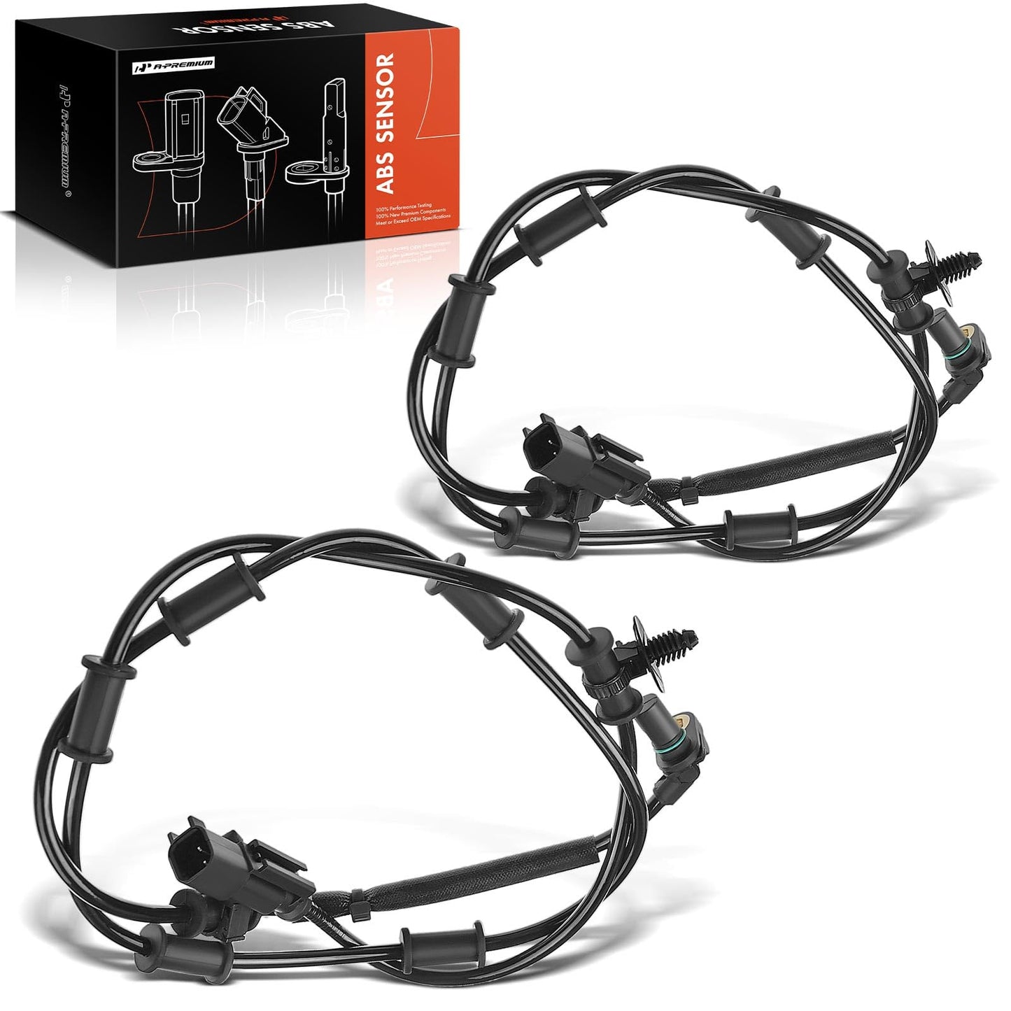 A-Premium ABS Wheel Speed Sensor Compatible with Dodge & Ram Models - Ram 2500/Ram 3500 2009-2010, 2500/3500 2011-2012, Cab Pickup, 4WD - Front Driver and Passenger, Replace# 52122426AB, 52122426AC