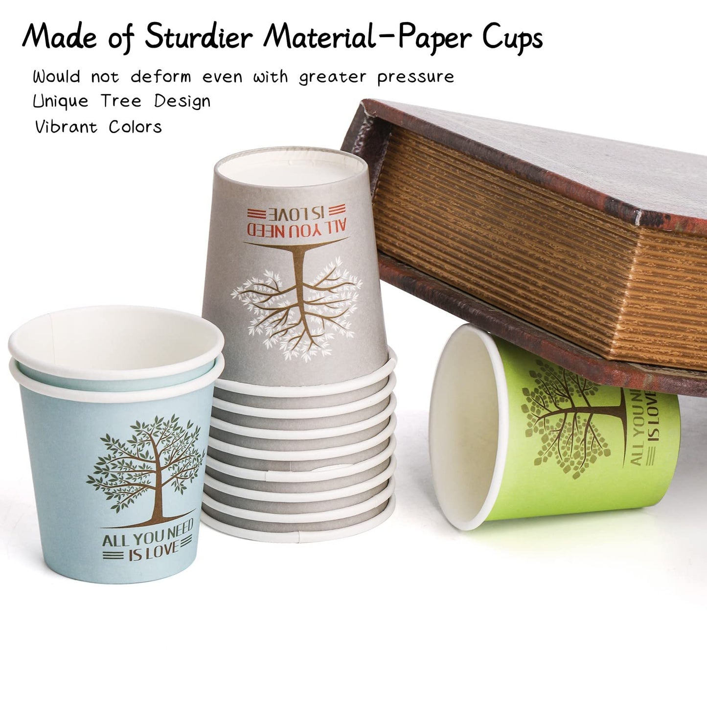 AVLA 800 Pack Disposable Paper Cup, 2 Oz Mini Bathroom Mouthwash Cup, Paper Sampling Cup, Small Hot Cold Beverage Drinking Cups for Coffee Bar, Party, Picnic, Barbecue, Travel and Events