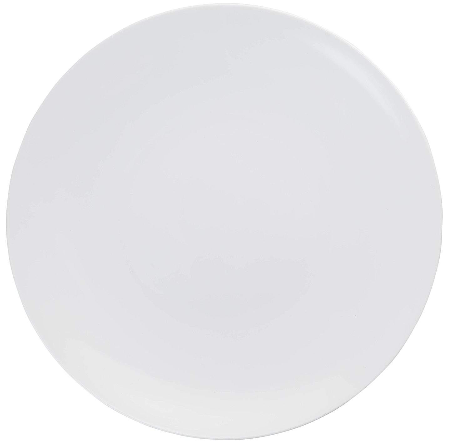 Premium 10.25 inch. Trend White Disposable Plastic Plates, Food Grade Plastic Dinner Plates - 40 Pack - Trendables™