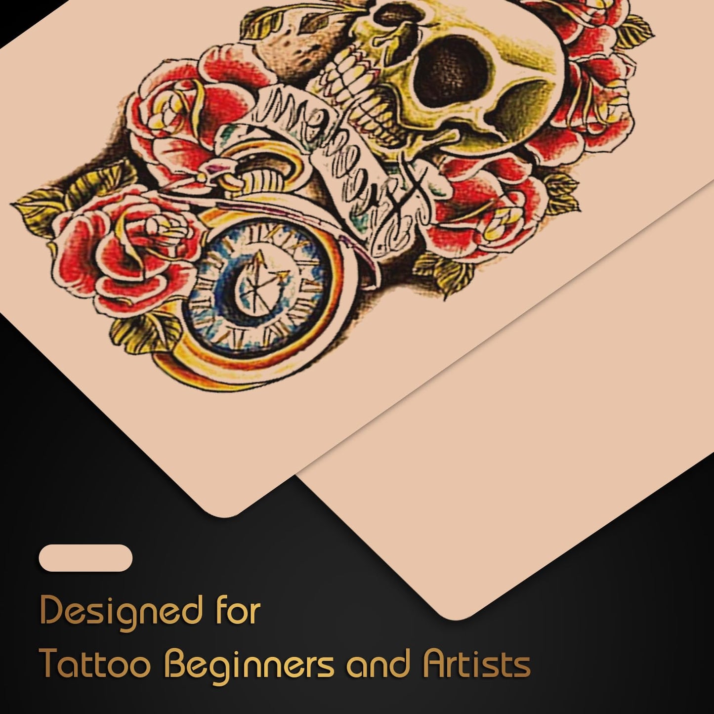 3MM Tattoo Practice Skin - Jconly 20Pcs Double Sides Thick Fake Skin Tattoo Skin for Practicing, 8×6 in Soft Practice Skin for Beginners and Experienced Tattoo Artists (20pcs)