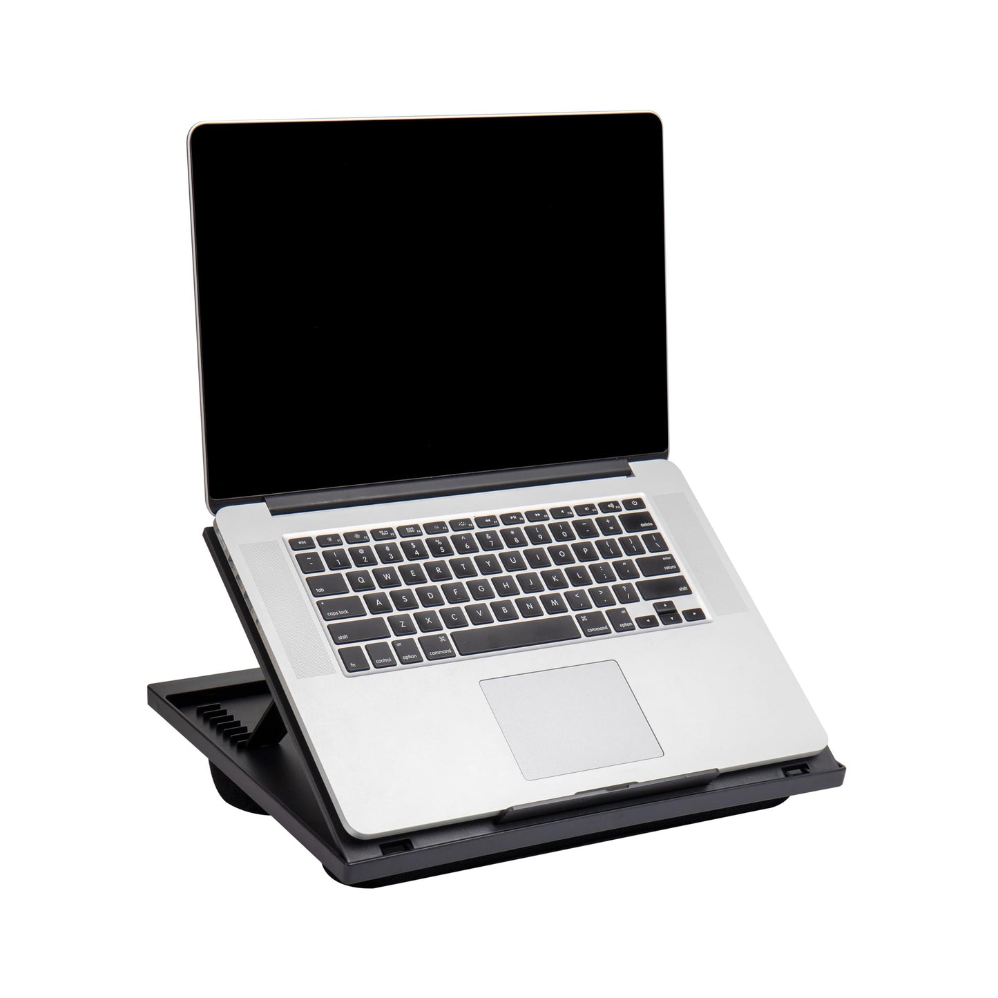 Mind Reader Lap Desk Laptop Stand, Bed Tray, Collapsible, Cushion, Portable, Dorm, Plastic, Black