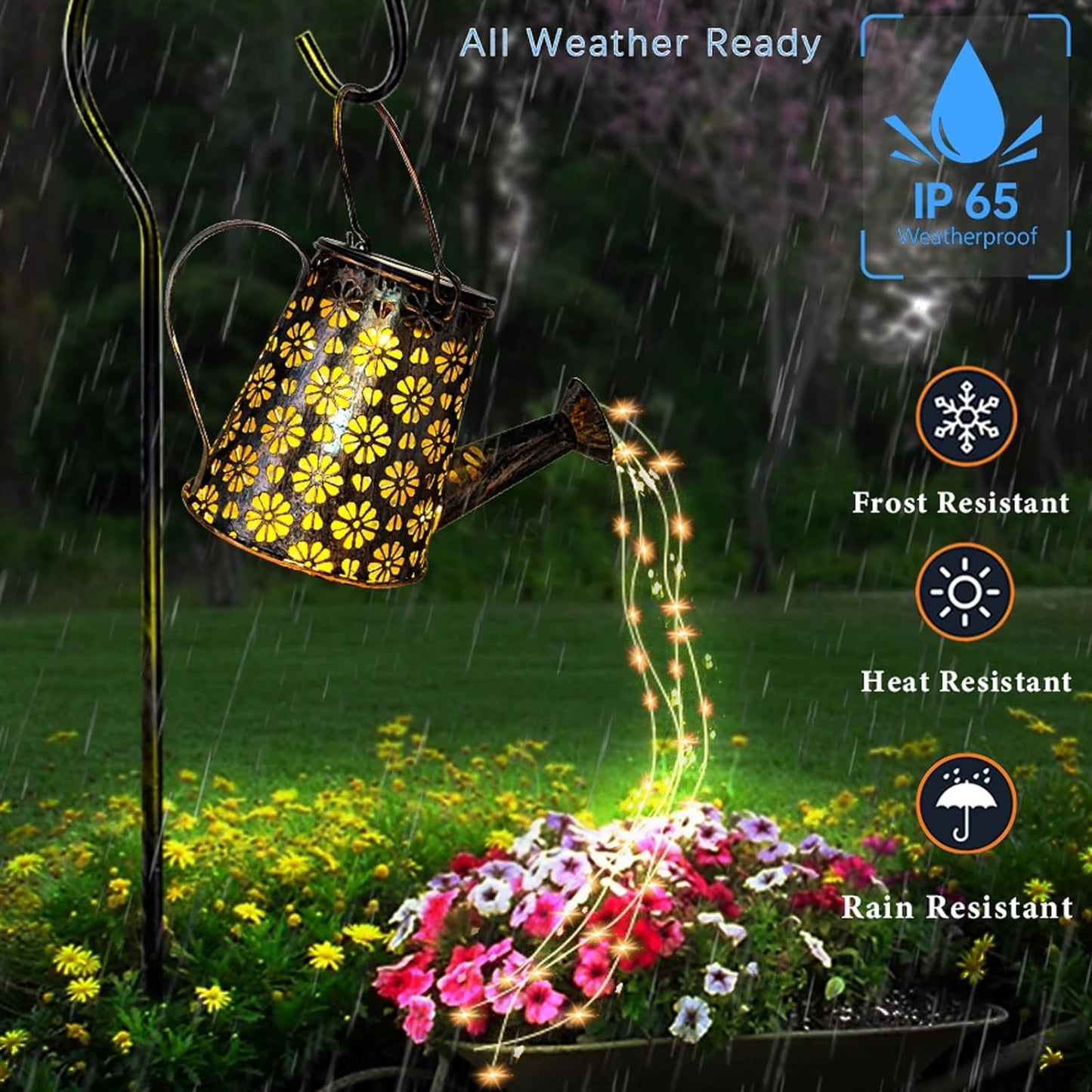 2 Pack Solar Watering Can with Lights,Solar Outdoor Garden Decor Waterproof Hanging Lantern Landscape Lights Outside Decorations for Yard Lawn Patio Gardening Gifts.