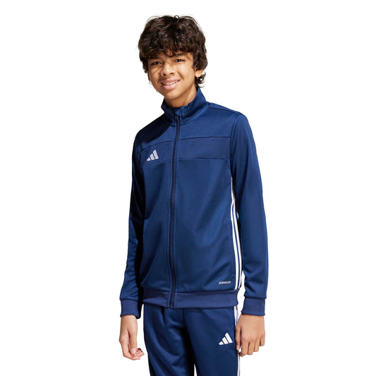 adidas Unisex-Kids Tiro 25 Essentials Training Jacket, Team Navy Blue/White, Medium
