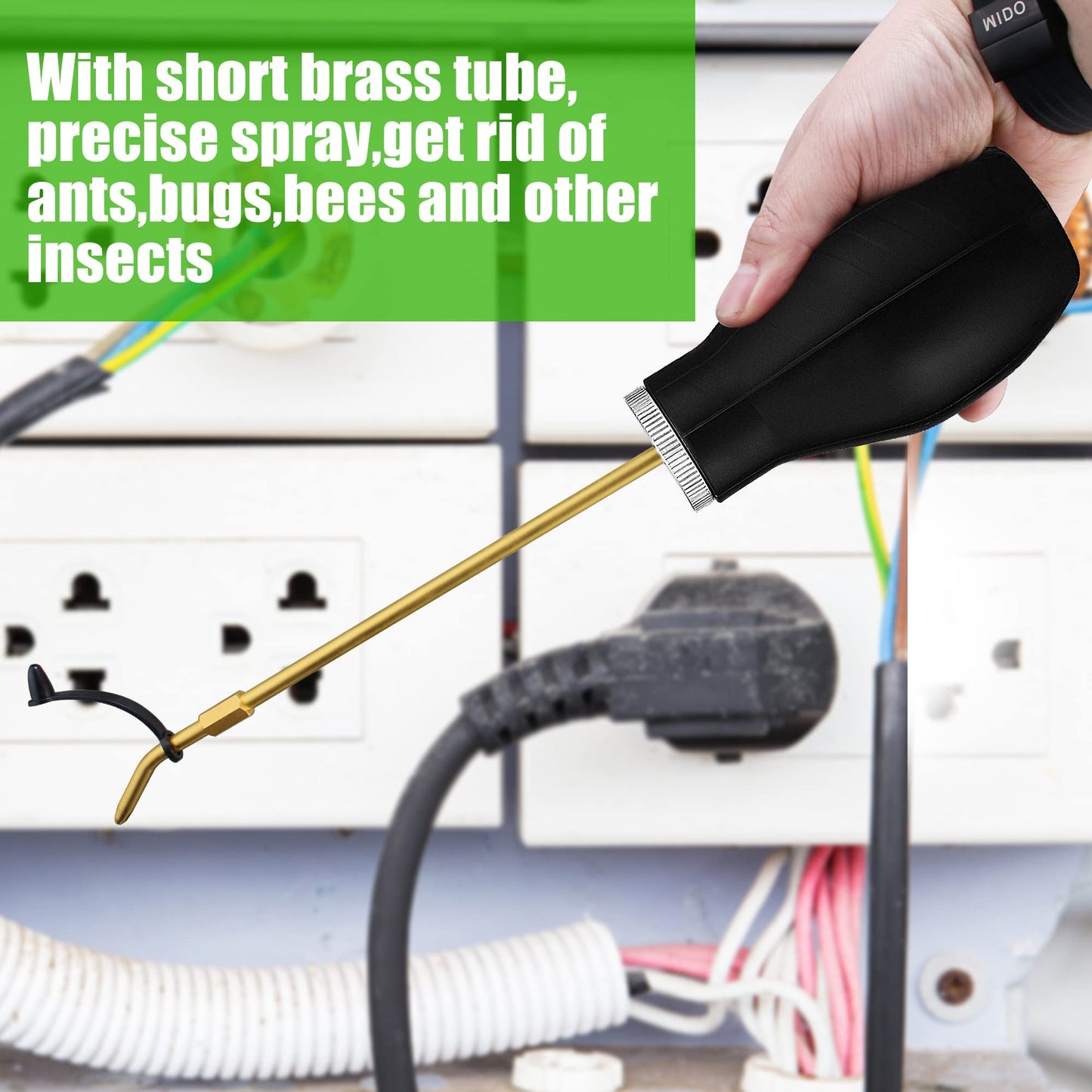 Bulb Duster Sprayer Insect Buster – Handheld, 7" Extendable Applicator Dispenser for Diatomaceous Earth & Other Home Powder Applications – Non-Toxic Assemble Garden Farm…