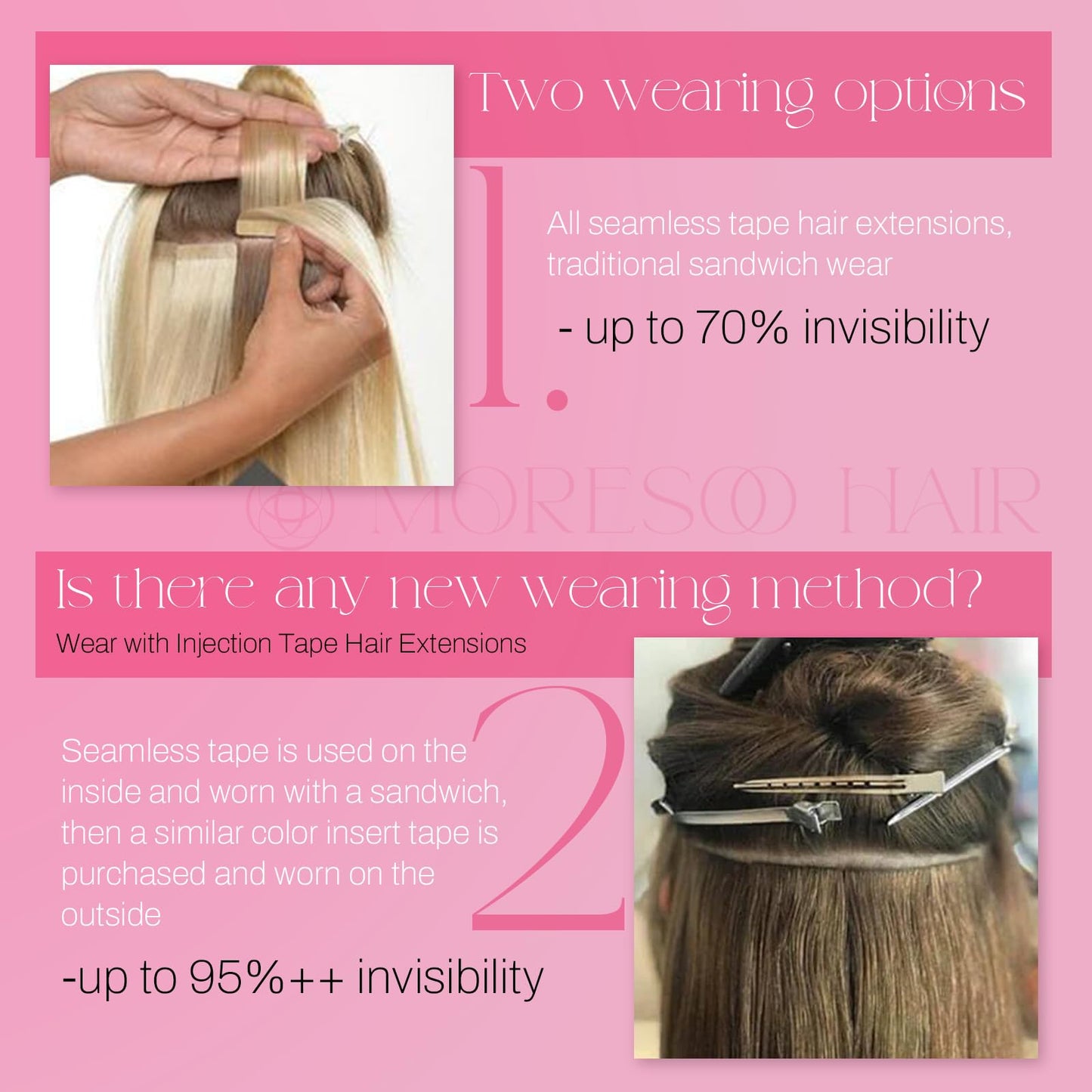 Moresoo Tape in Hair Extensions Human Hair Blonde Highlight 18 Inch Remy Tape in Extensions Human Hair Ash Blonde Mixed with Blonde Hair Extensions for Women Tape in Human Hair #P18/613 20Pcs 50g