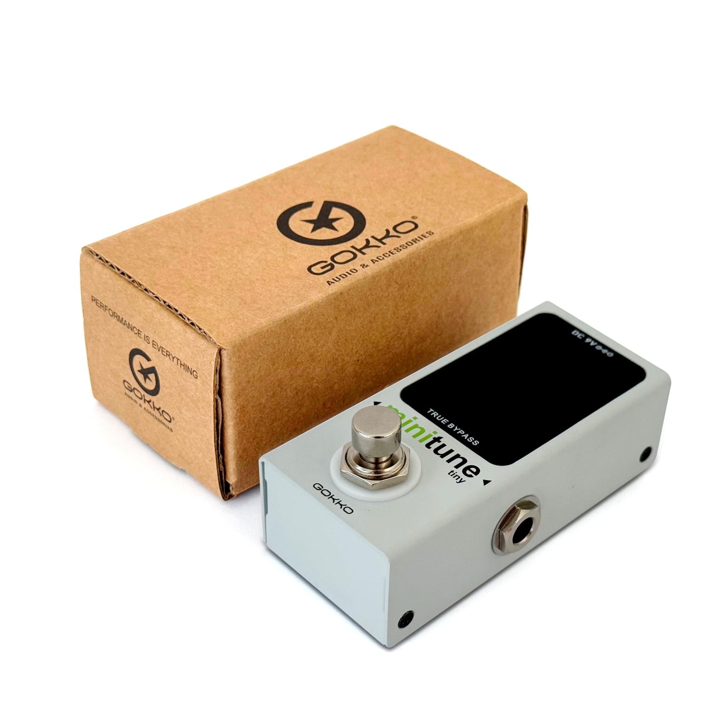 GOKKO GK-70 MiniTune – Compact Chromatic Tuner Pedal for Guitar & Bass, LED Display, True Bypass, Fast & Accurate Mini Pedalboard Tuner